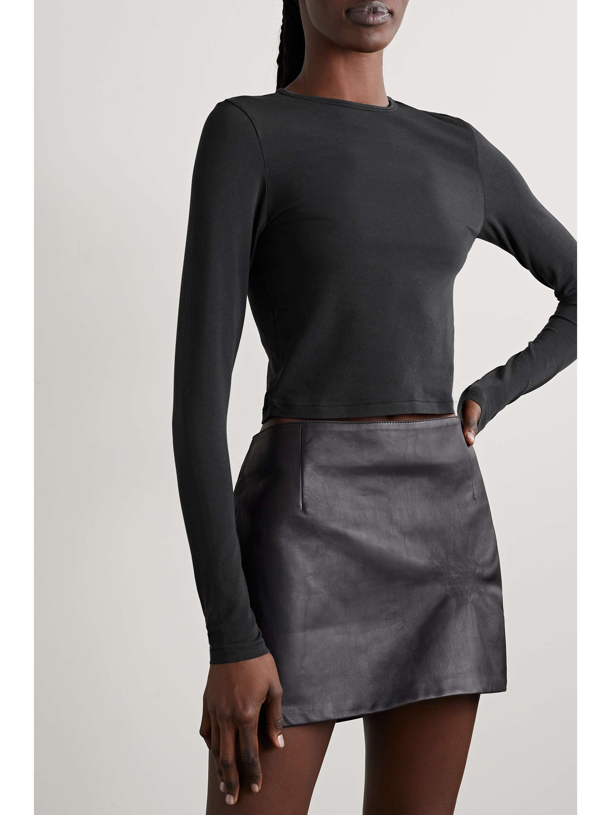 New Vintage Long Sleeve TShirt Onyx Oberteil aus StretchBaumwoll