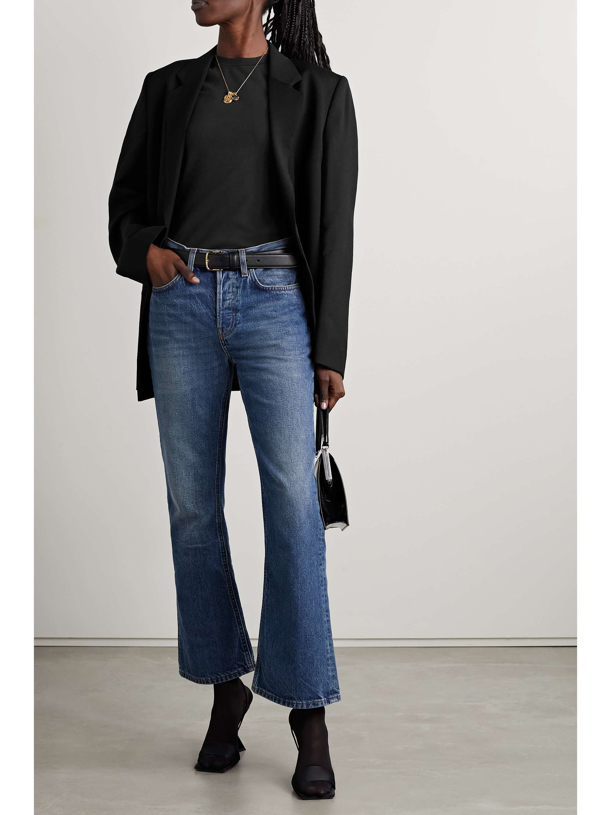 SKIMS New Vintage stretchcotton jersey Tshirt Onyx NETAPORTER