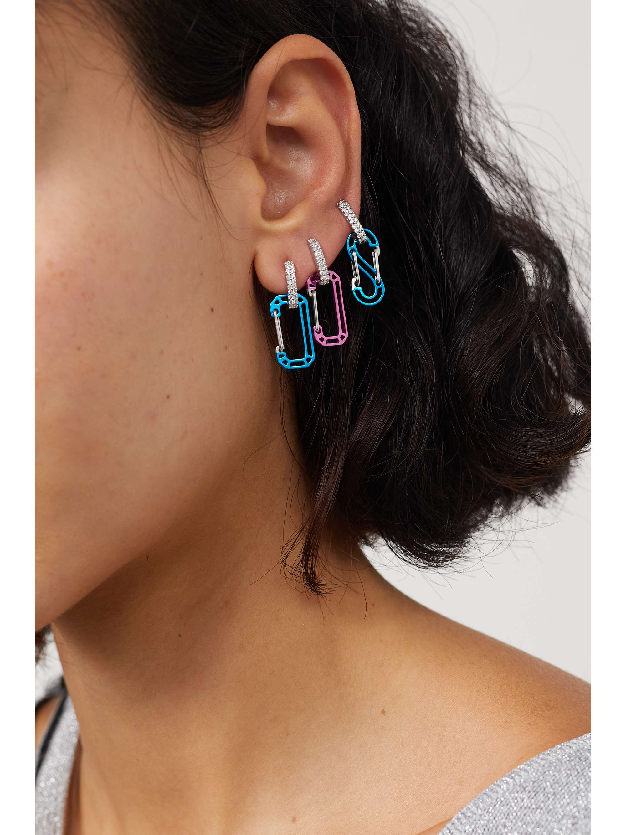 EÉRA White gold diamond single earring