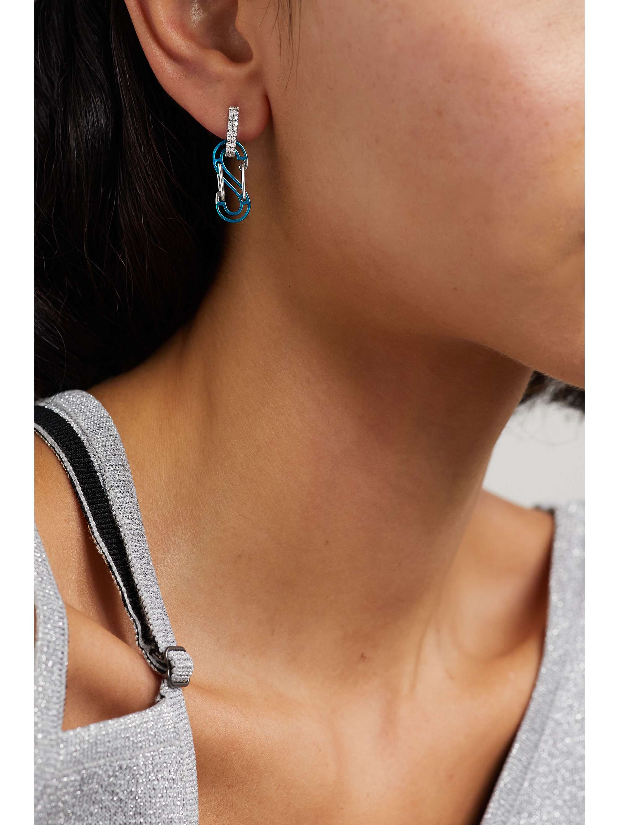 EÉRA White gold diamond single earring