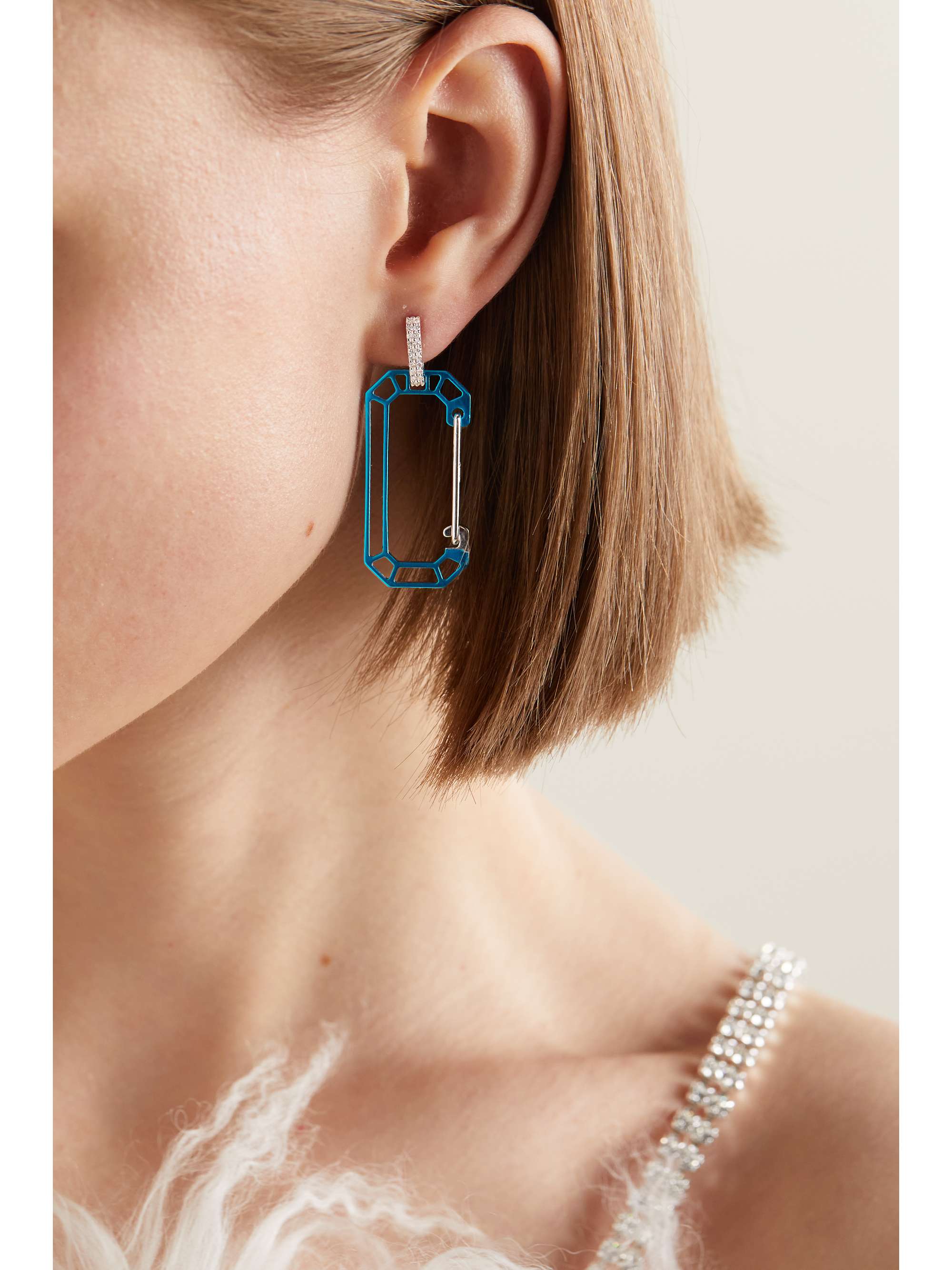 EÉRA Soul Big 18-karat white gold diamond single earring