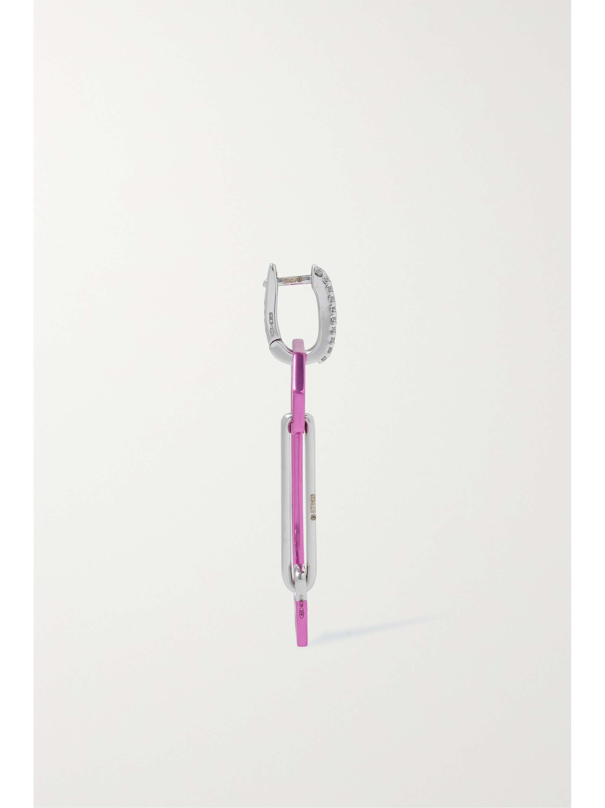 EÉRA Soul Big 18-karat white gold diamond single earring