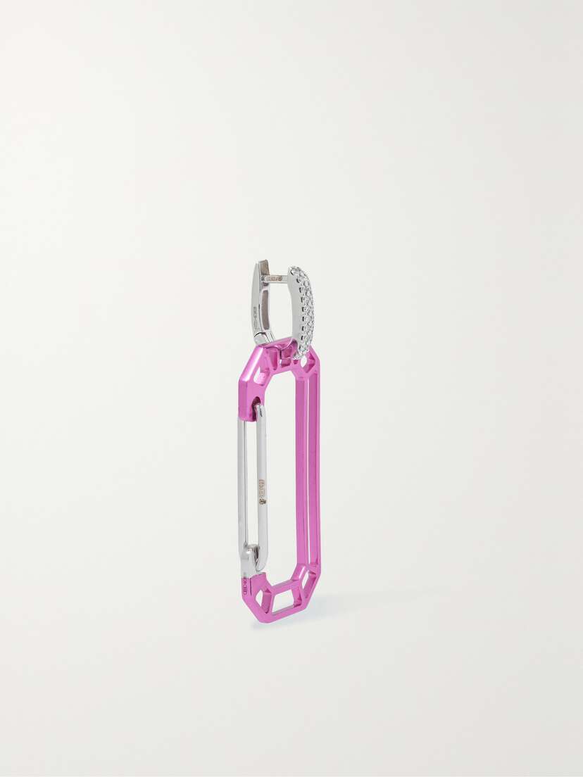 EÉRA Soul Big White Gold Diamond Single Earring