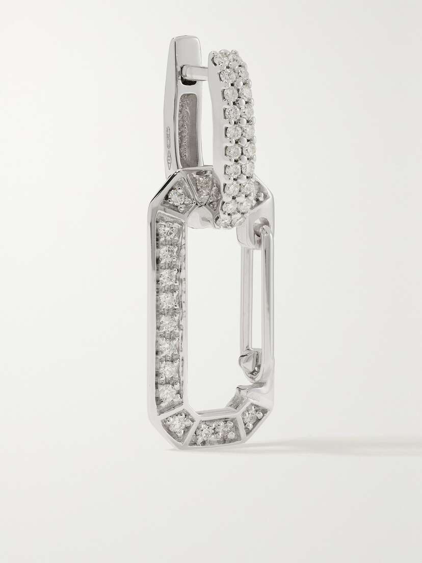 EÉRA Chiara 18-karat White Gold Diamond Single Earring