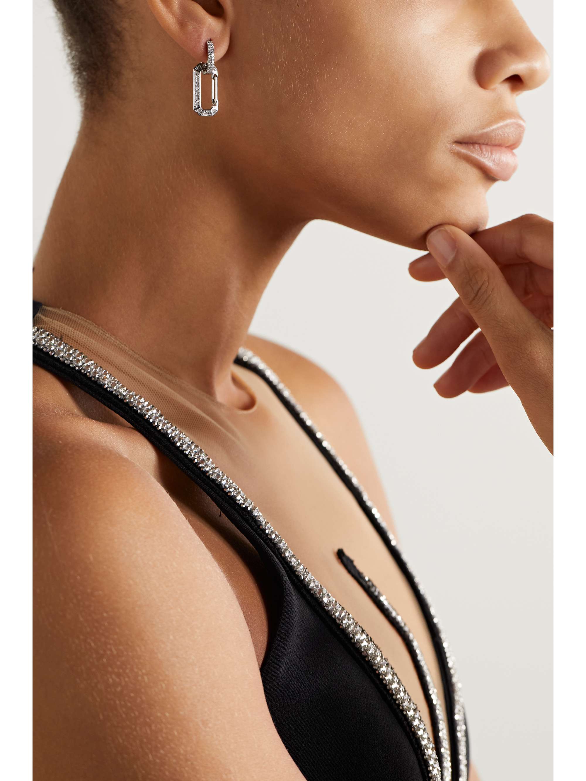 EÉRA Chiara 18-karat white gold diamond single earring