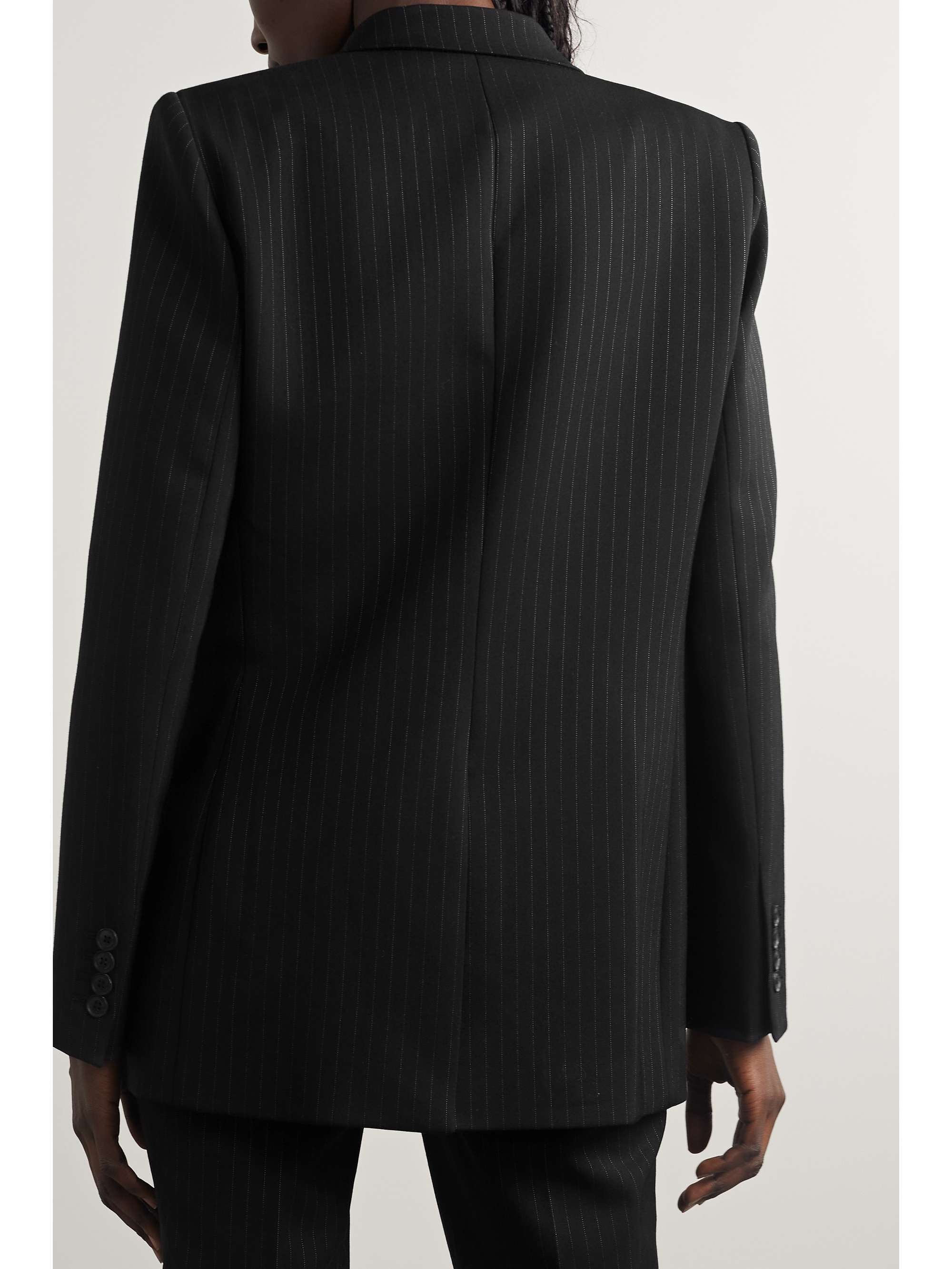 NILI LOTAN Valerie double-breasted pinstriped twill blazer