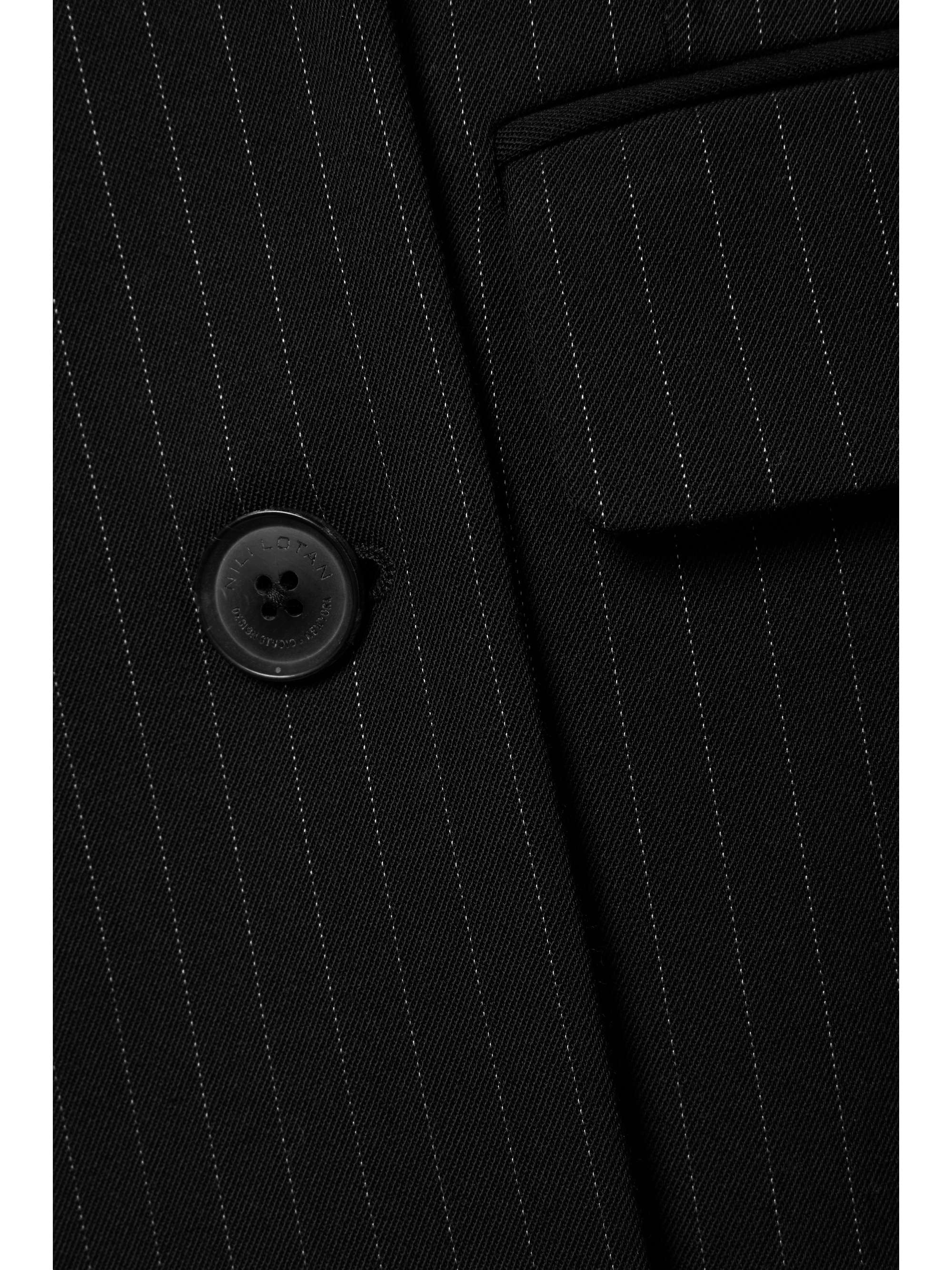 NILI LOTAN Valerie double-breasted pinstriped twill blazer
