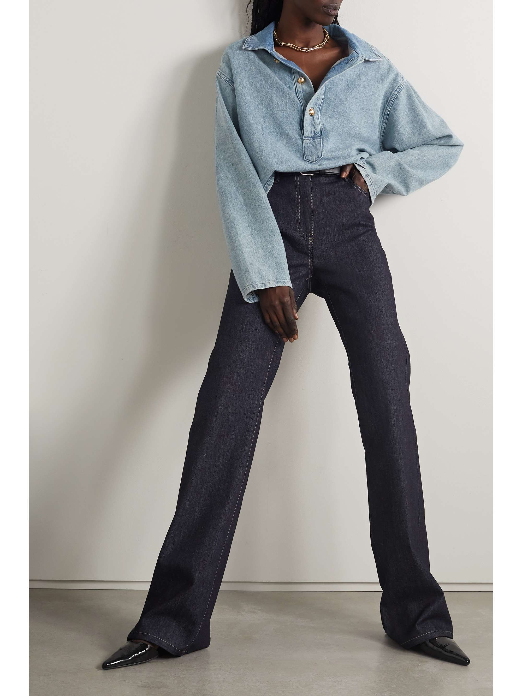 NILI LOTAN Harper denim top