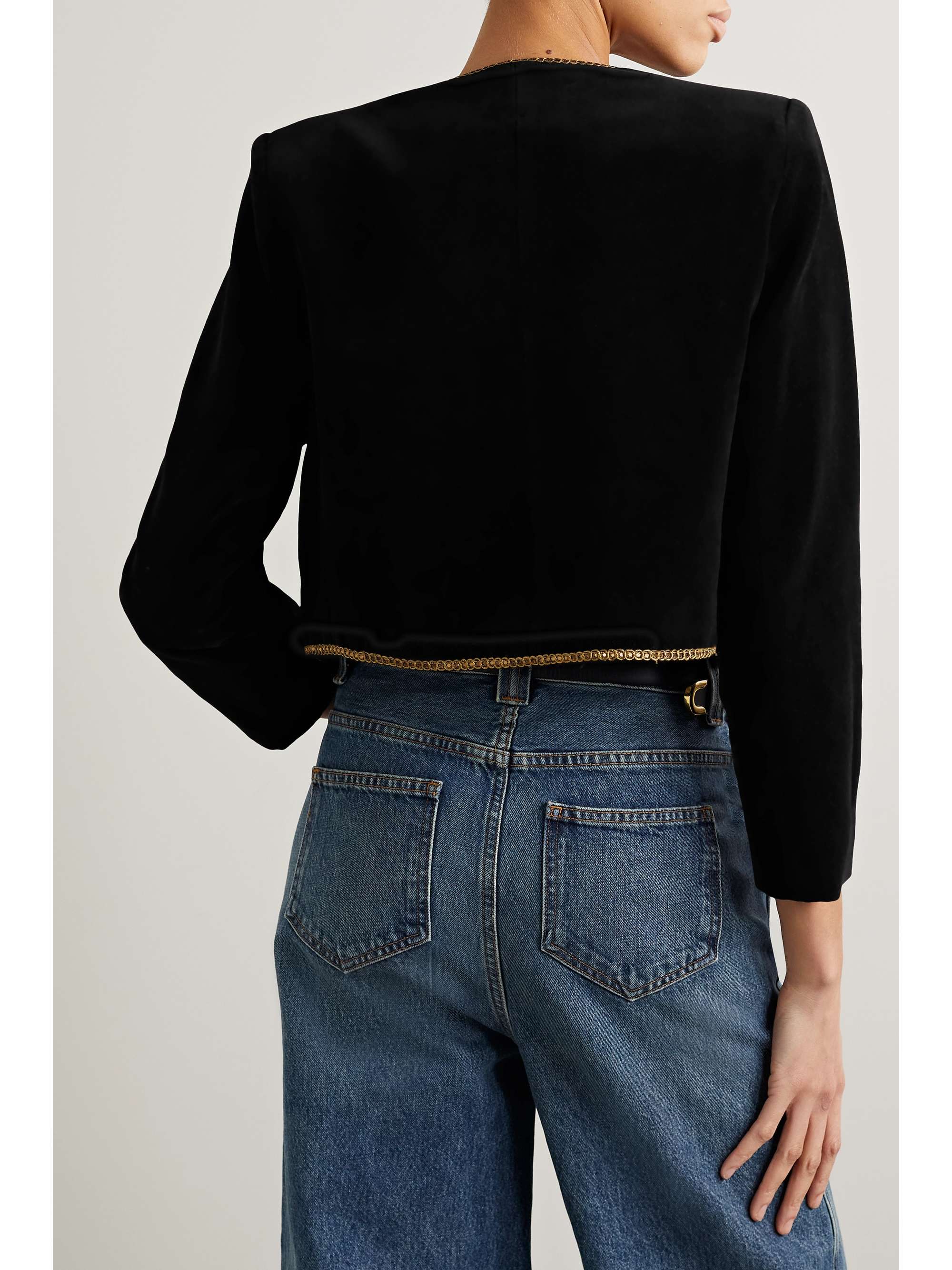 NILI LOTAN Patsy embroidered velvet jacket