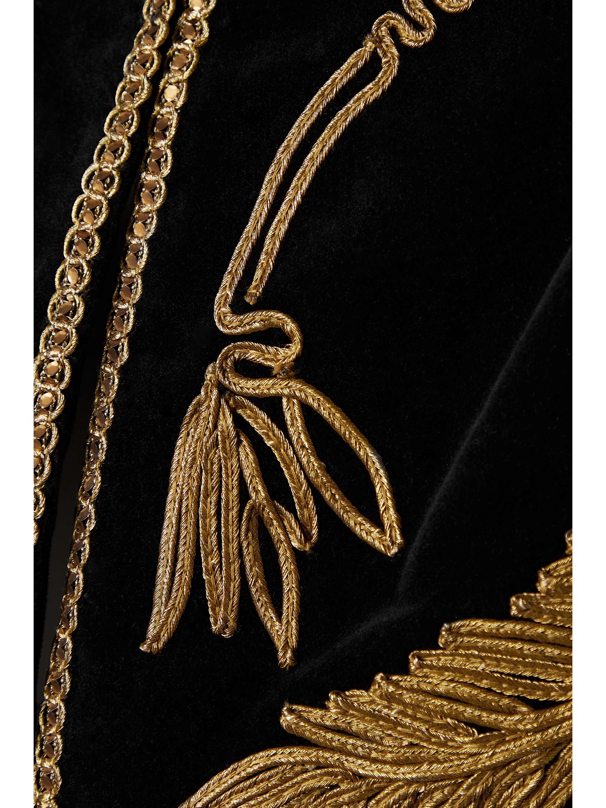 NILI LOTAN Patsy embroidered velvet jacket