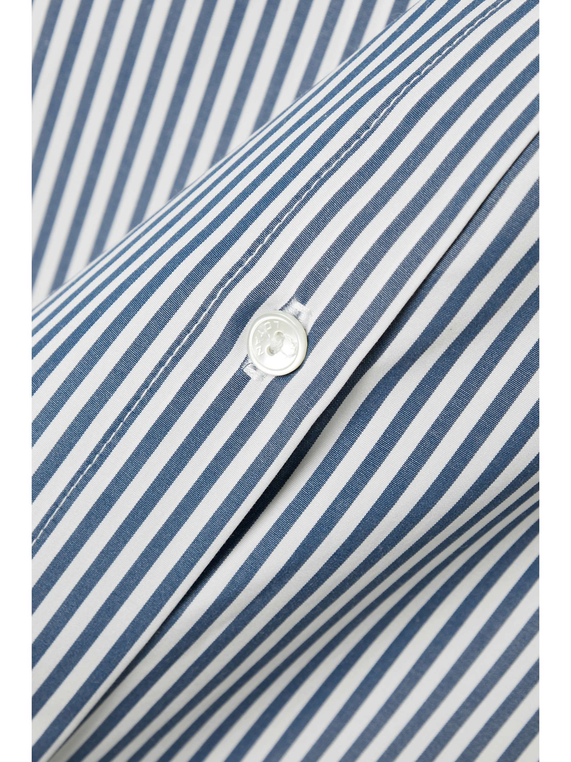 NILI LOTAN Lydia ruffled striped cotton-poplin shirt