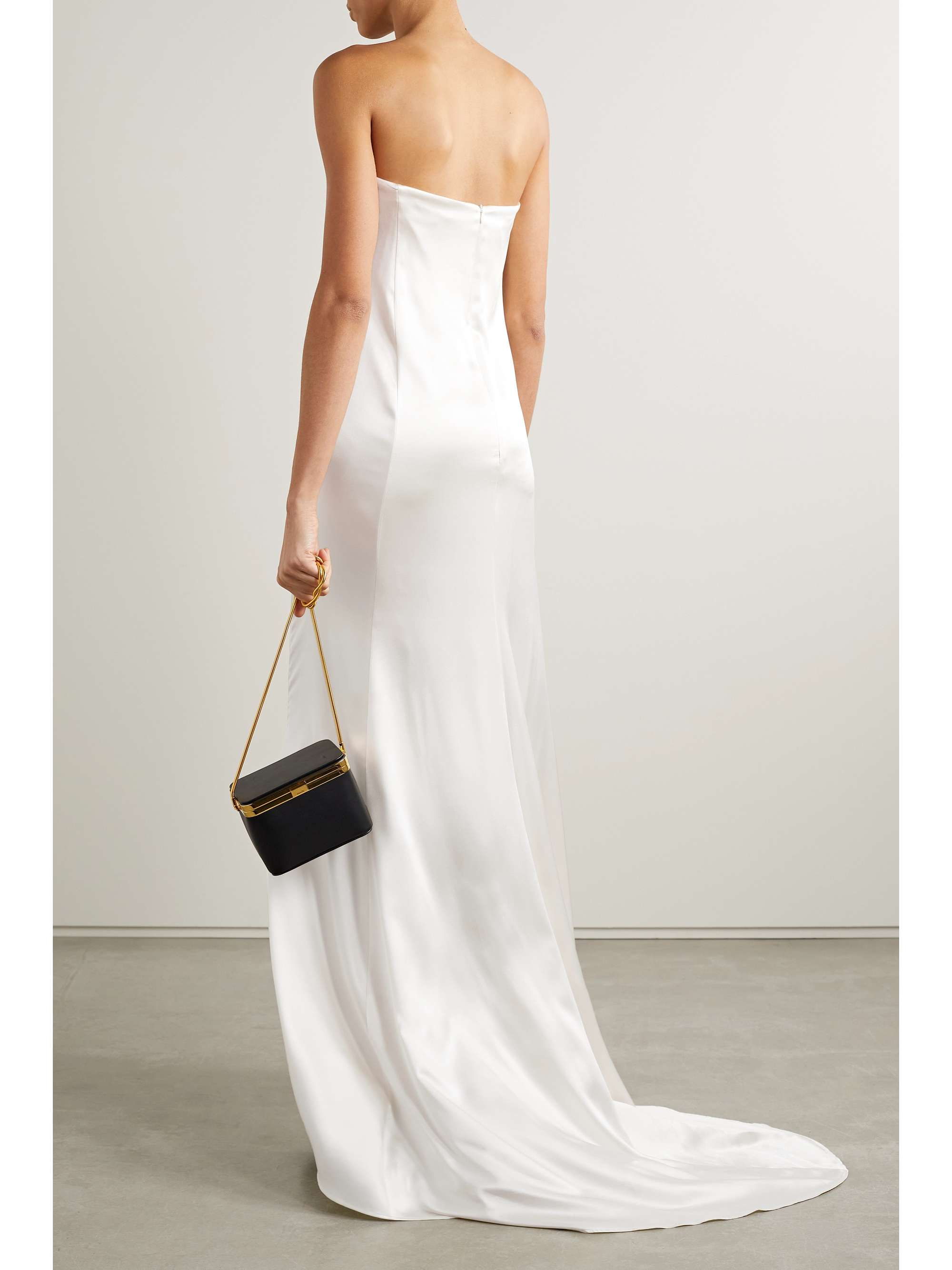 NILI LOTAN Esmee strapless silk-satin gown