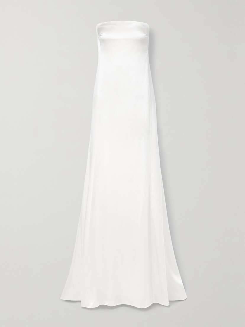 Nili Lotan Esmee Strapless Silk-satin Gown