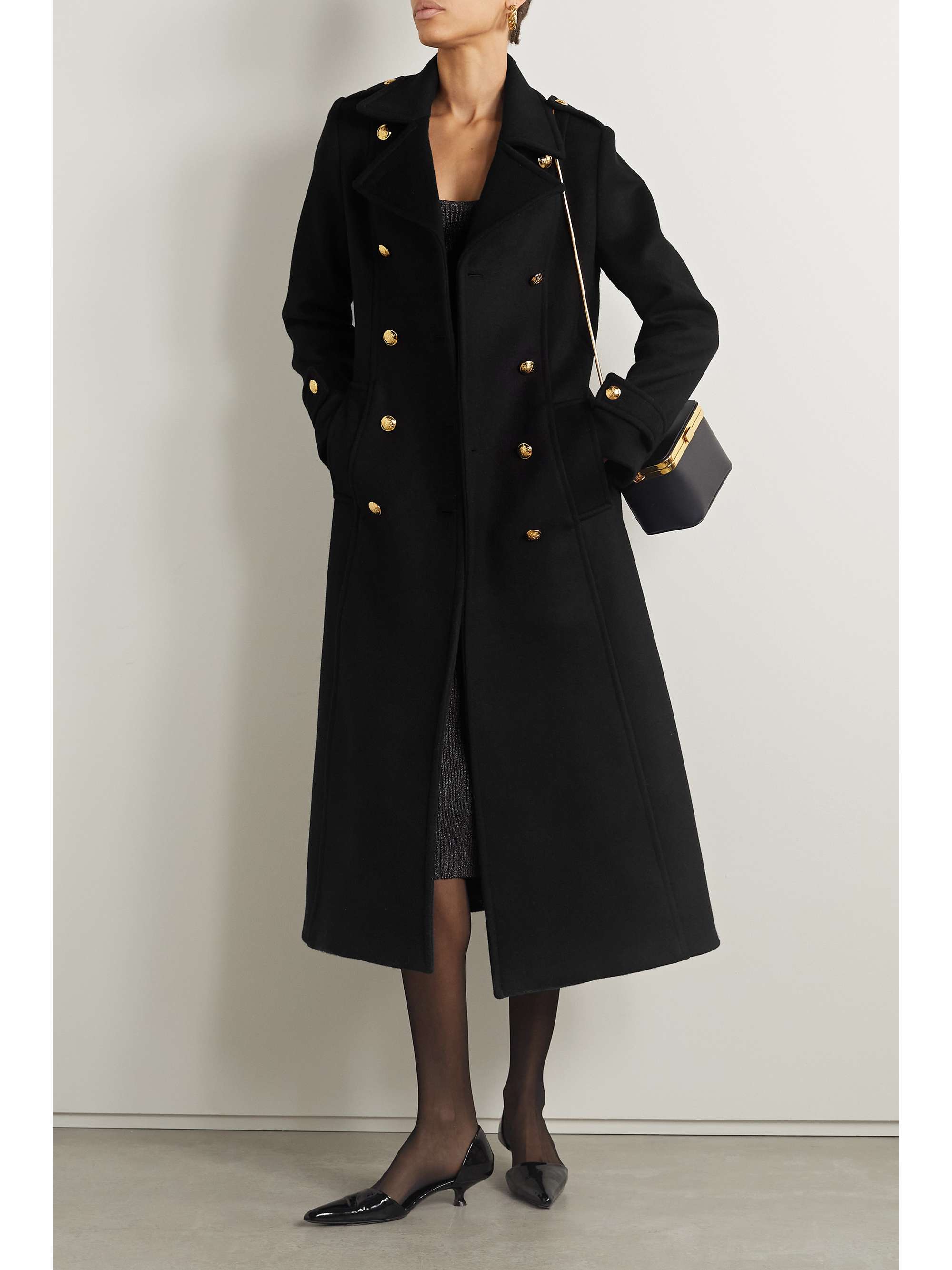 NILI LOTAN Gaston double-breasted wool-felt coat