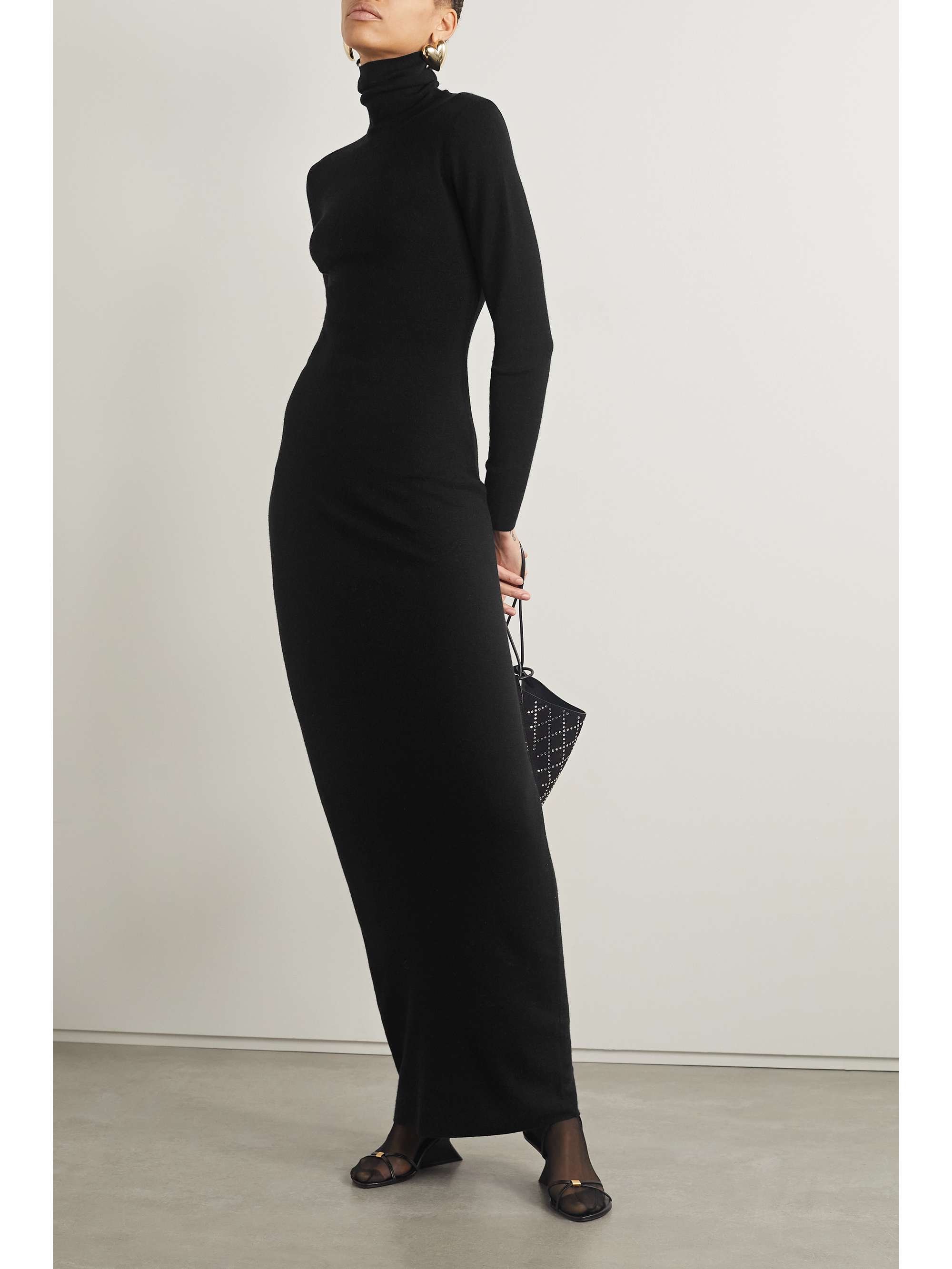 NILI LOTAN Jo merino wool and cashmere-blend turtleneck maxi dress
