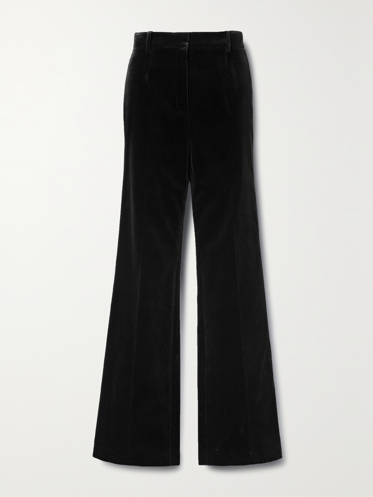 Nili Lotan - Corette Cotton-blend Velvet Straight-leg Pants - Black