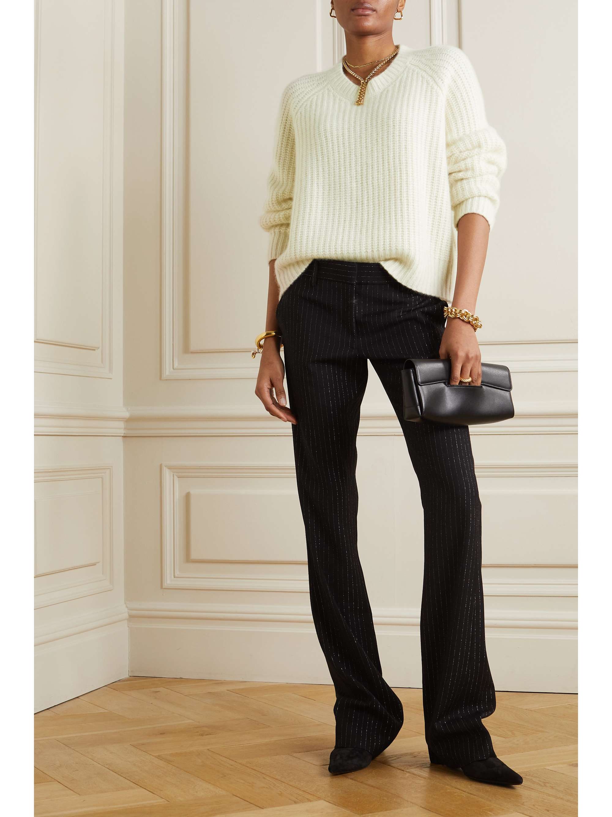 NILI LOTAN Duffy ribbed cashmere and silk-blend sweater