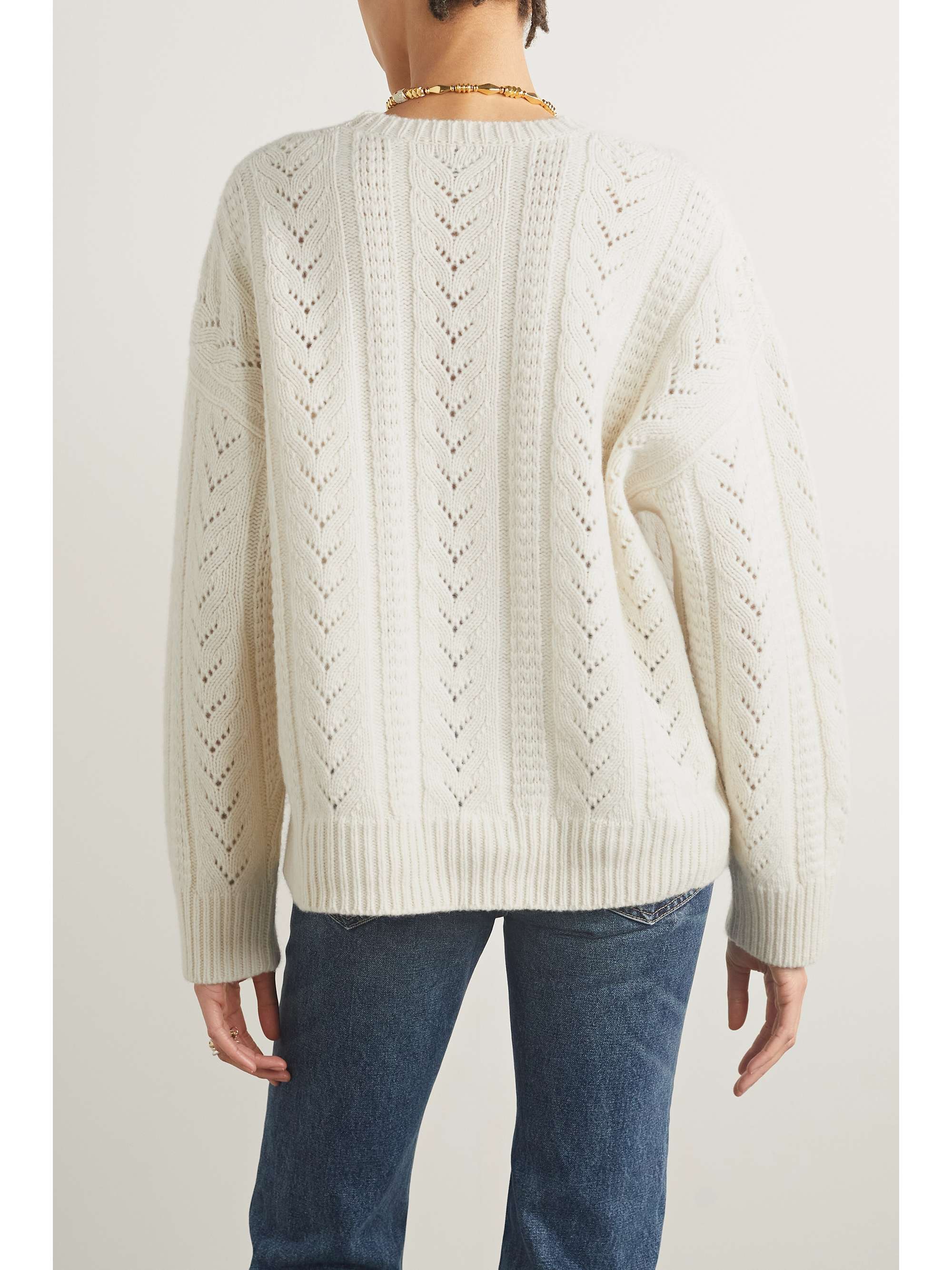 NILI LOTAN Artemis pointelle-knit wool sweater