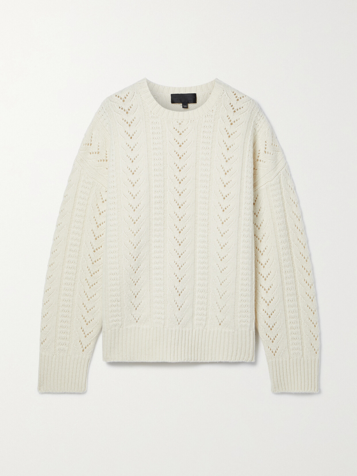 Nili Lotan - Artemis Pointelle-knit Wool Sweater - Ivory