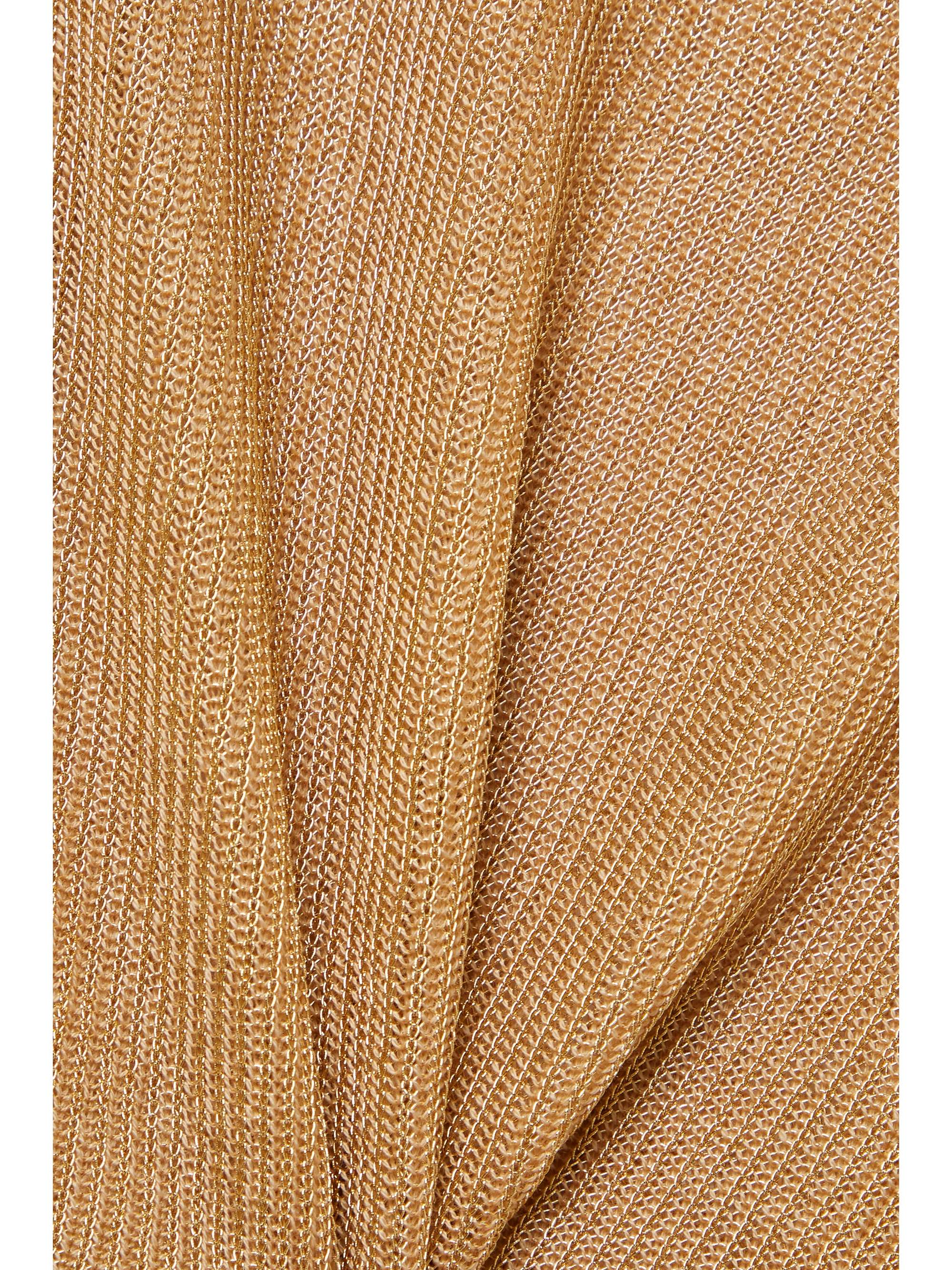 NILI LOTAN Yeva metallic ribbed-knit tank