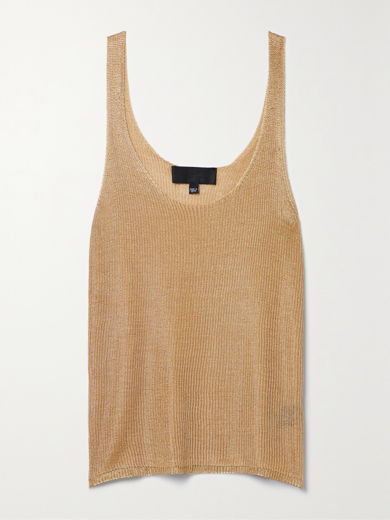 Nili Lotan - Yeva Metallic Ribbed-knit Tank - Gold