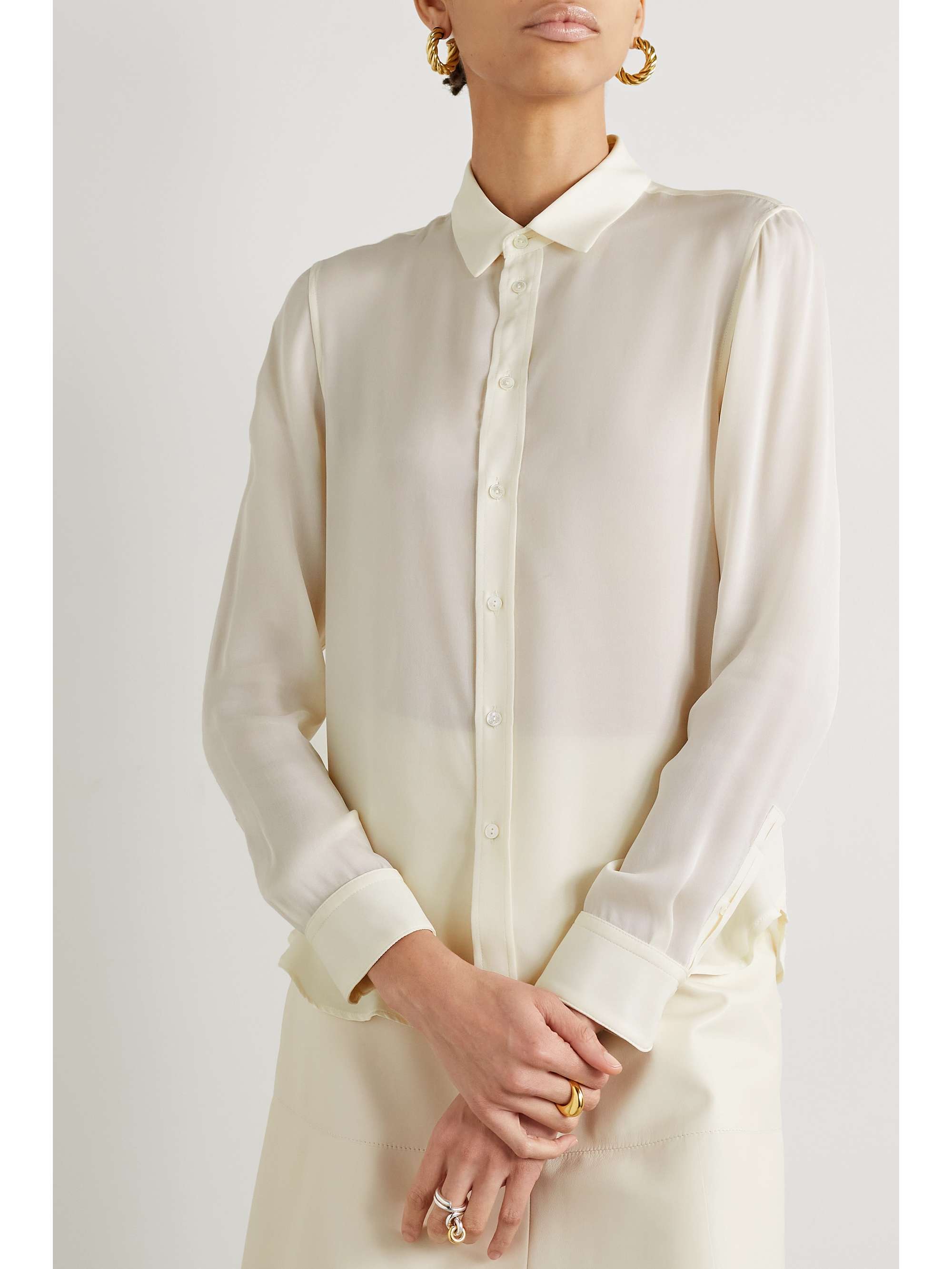 NILI LOTAN Gaia silk-chiffon shirt