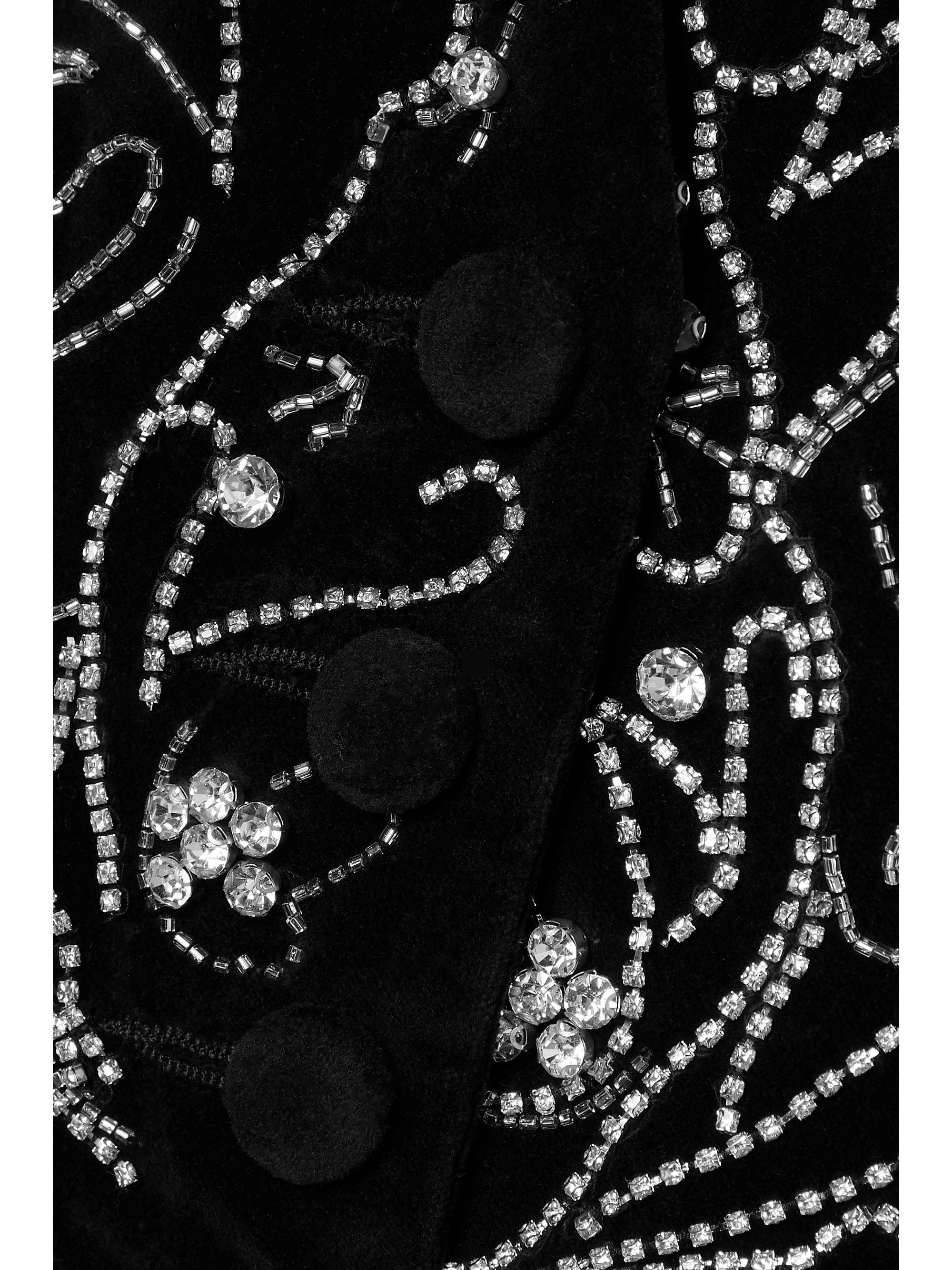 NILI LOTAN Guillaume crystal-embellished velvet vest