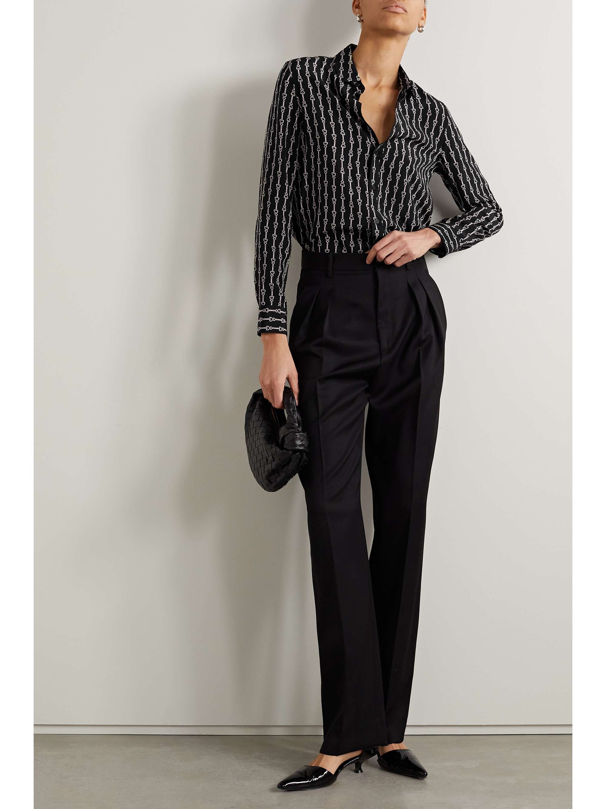 NILI LOTAN Gaia printed silk-chiffon shirt