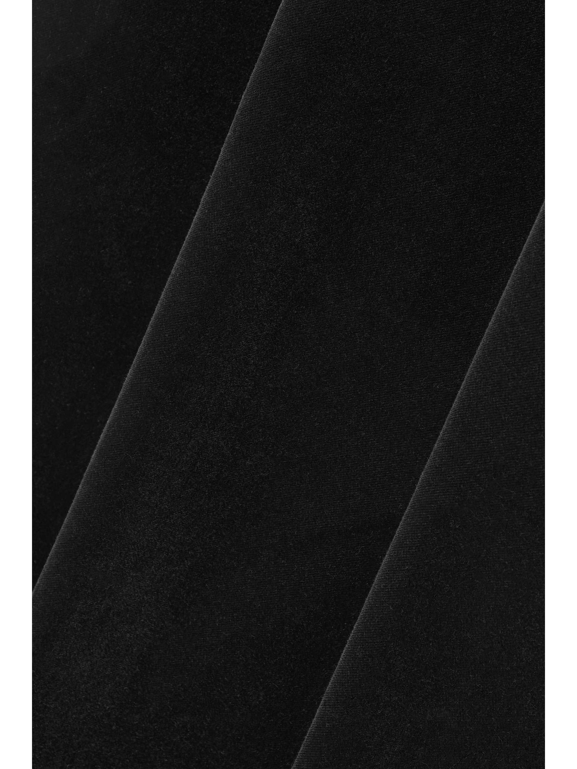 NILI LOTAN Belle cotton-blend velvet maxi skirt