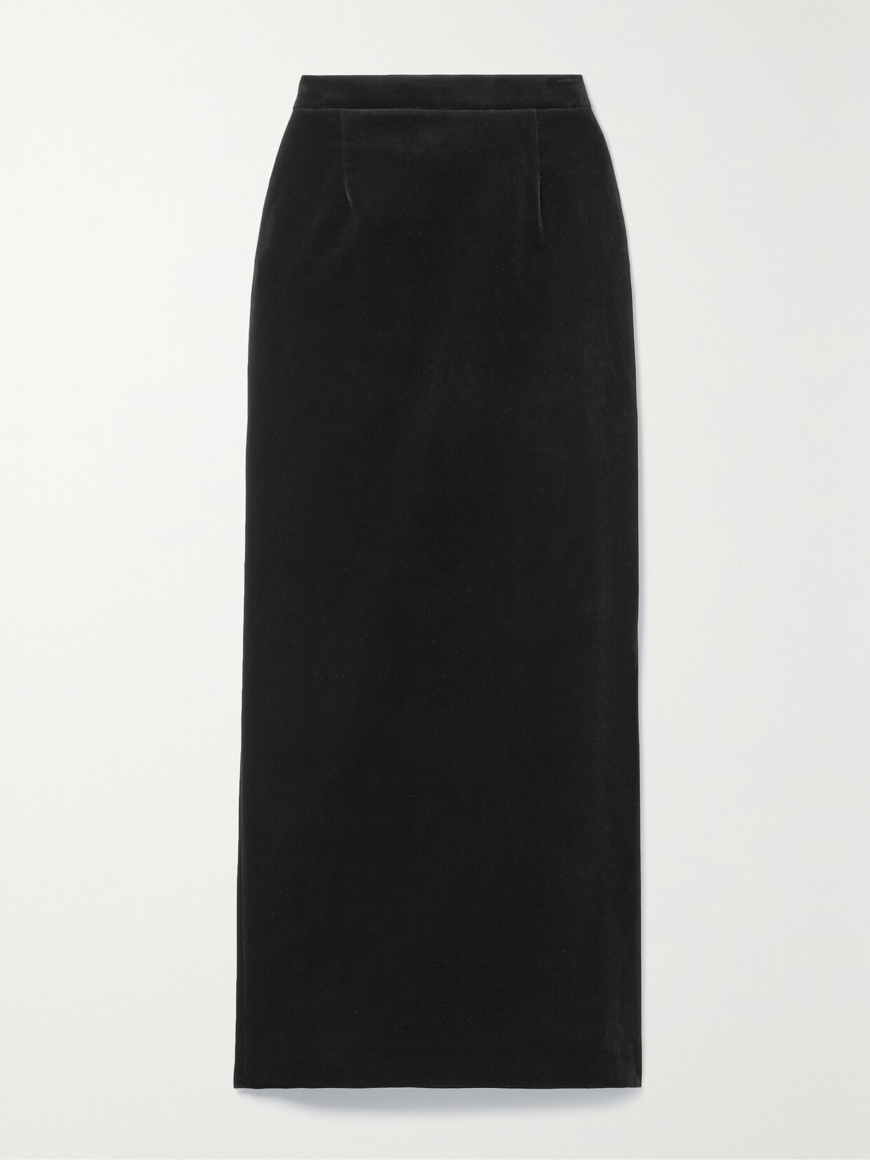 Nili Lotan - Belle Cotton-blend Velvet Maxi Skirt - Black