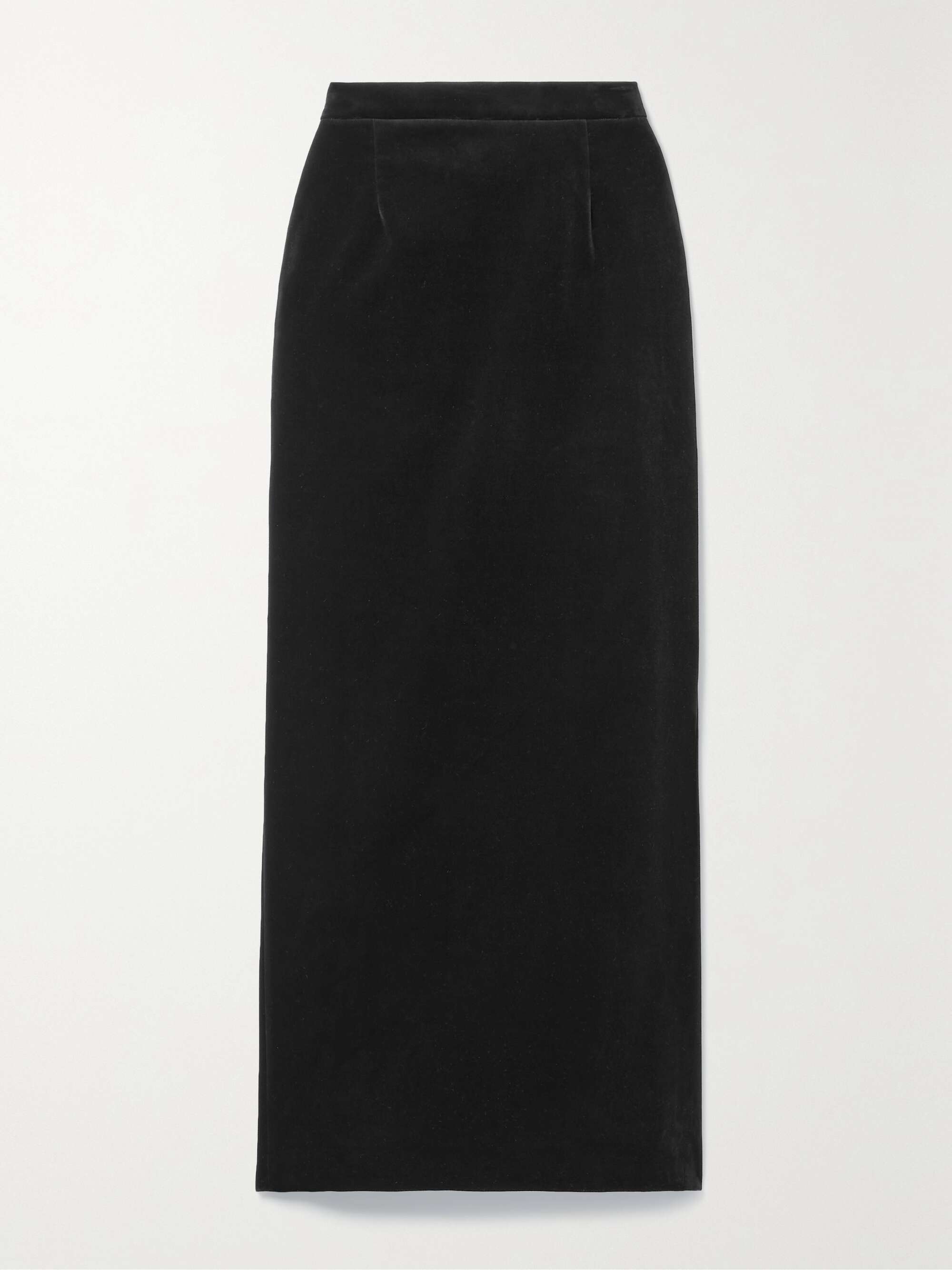 Black cotton velvet best sale skirt