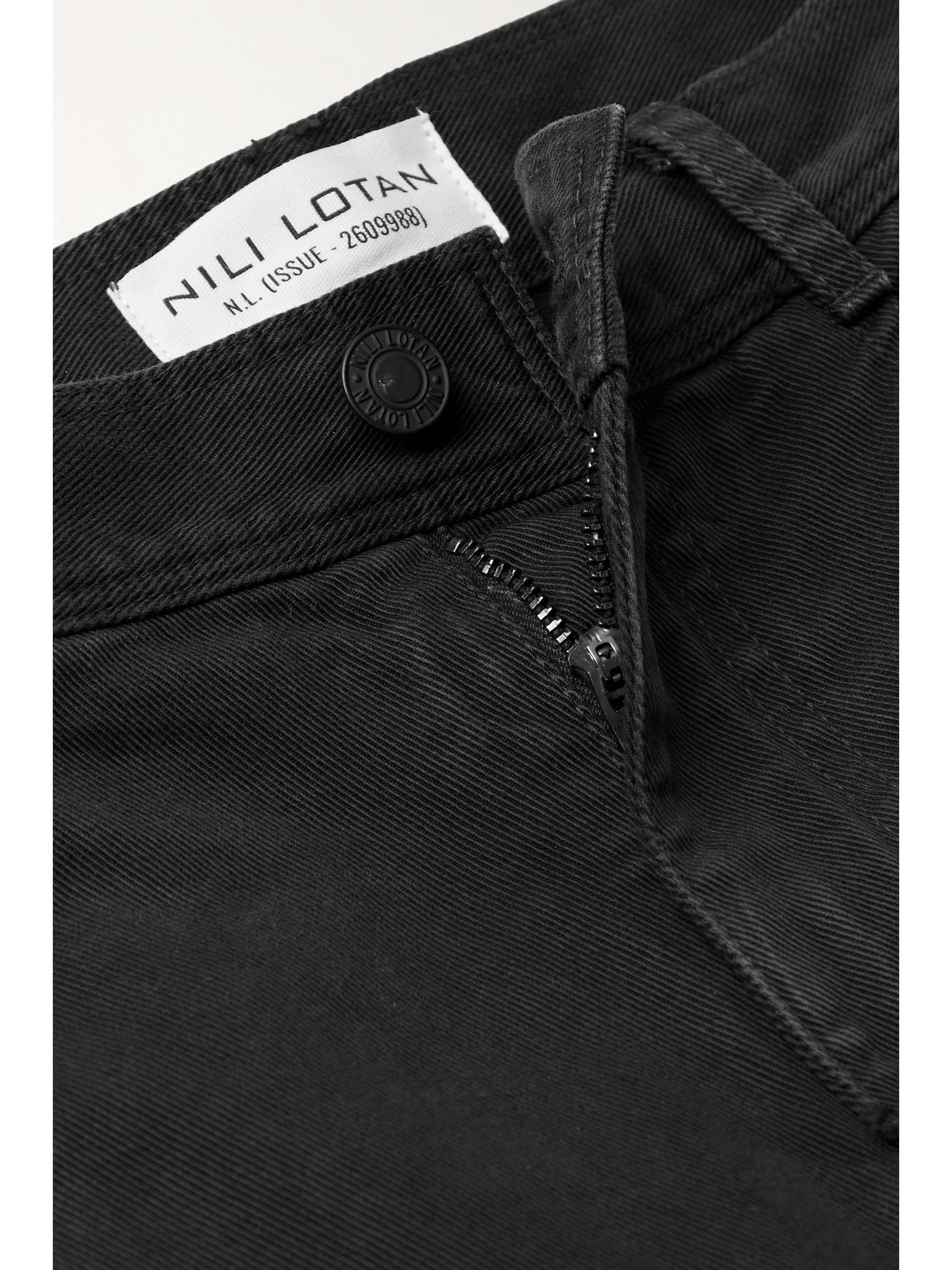 NILI LOTAN Smith cotton-twill straight-leg pants