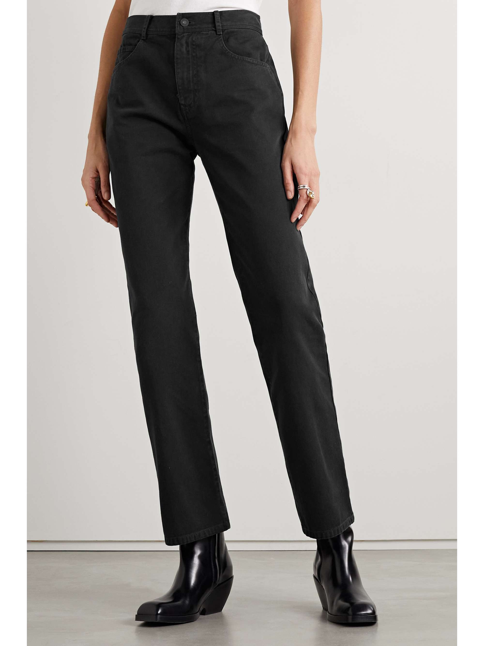 NILI LOTAN Smith cotton-twill straight-leg pants