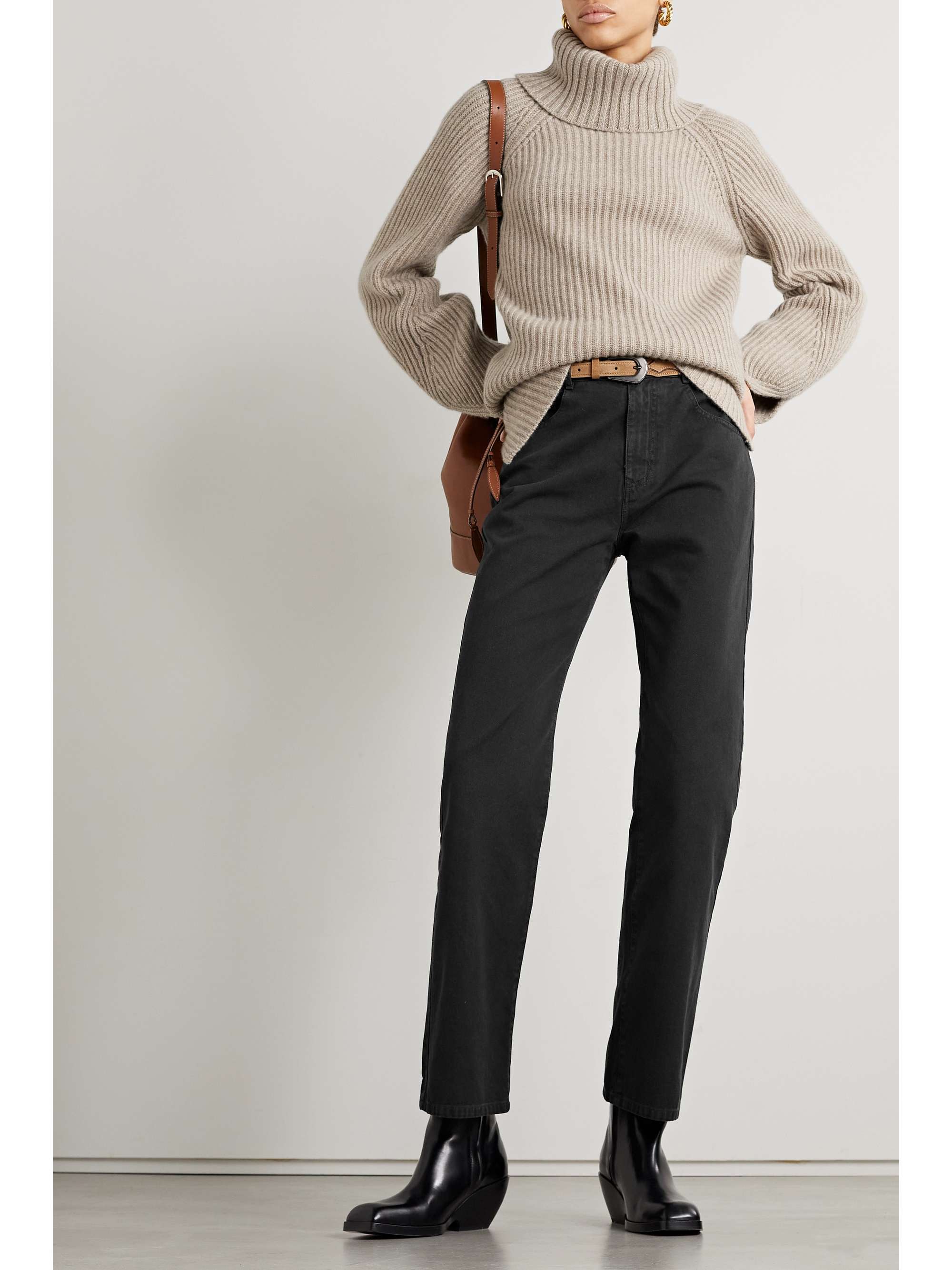 NILI LOTAN Smith cotton-twill straight-leg pants