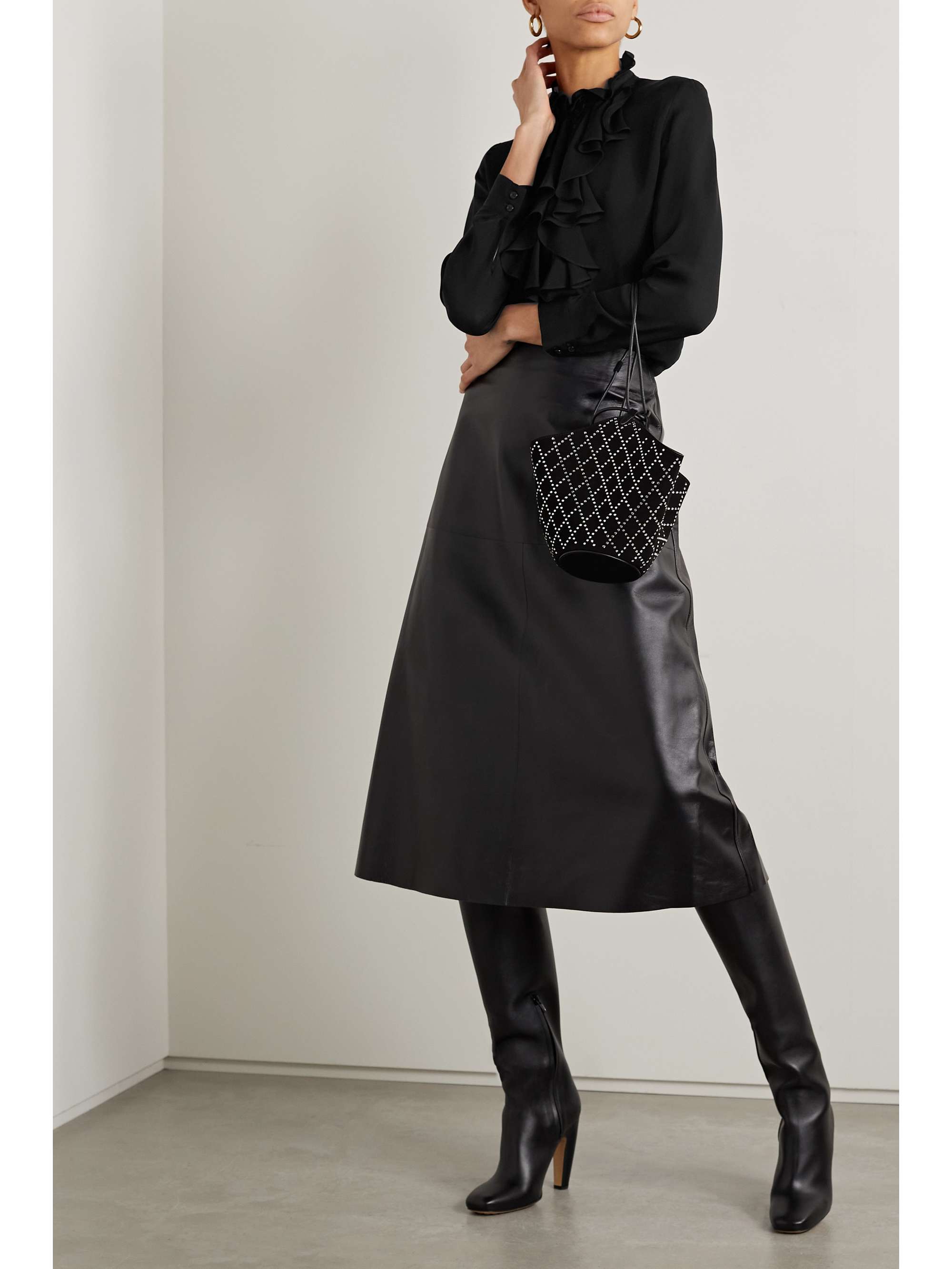 NILI LOTAN Lily ruffled silk blouse