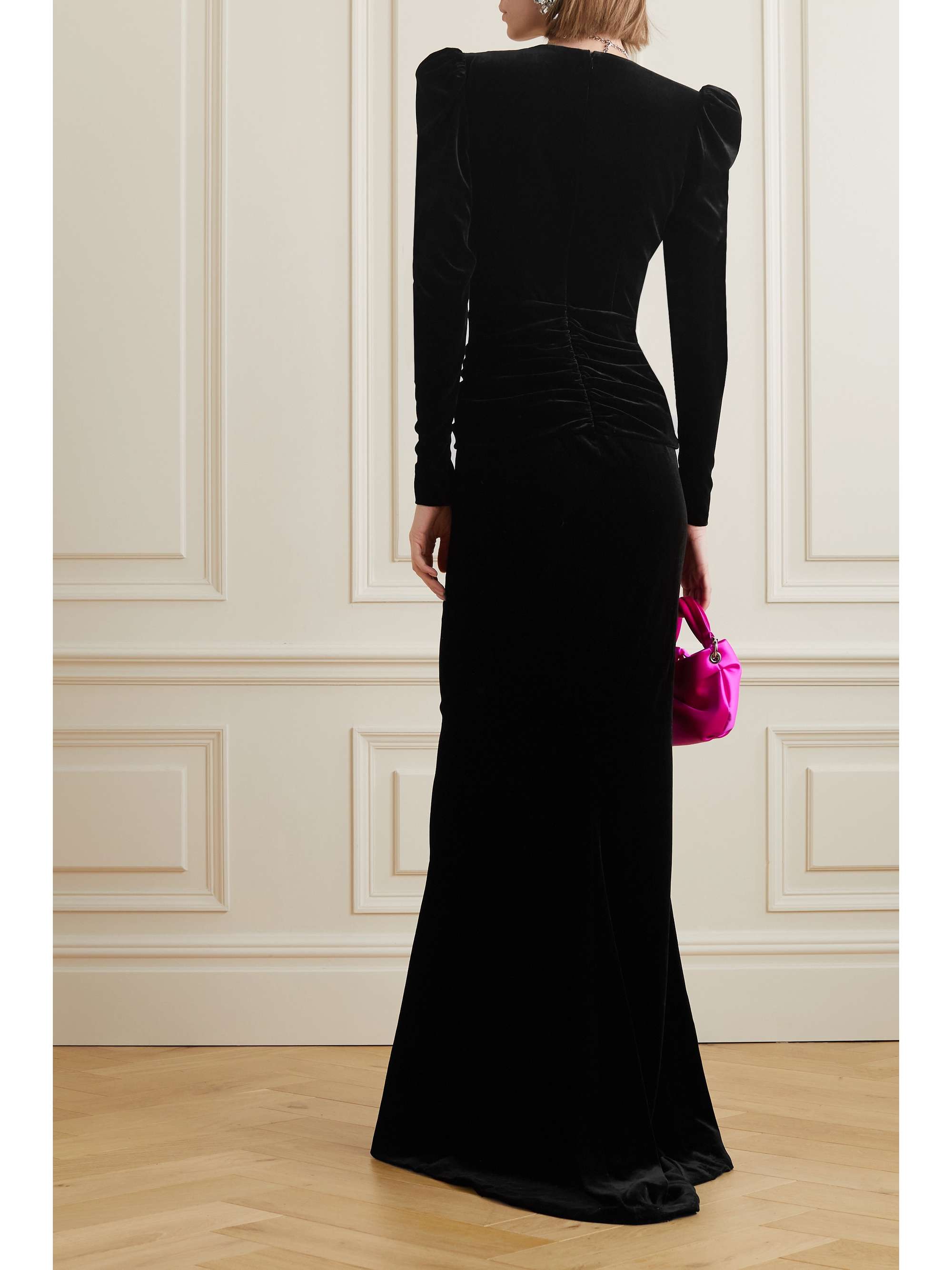 ALESSANDRA RICH Crystal-embellished velvet gown