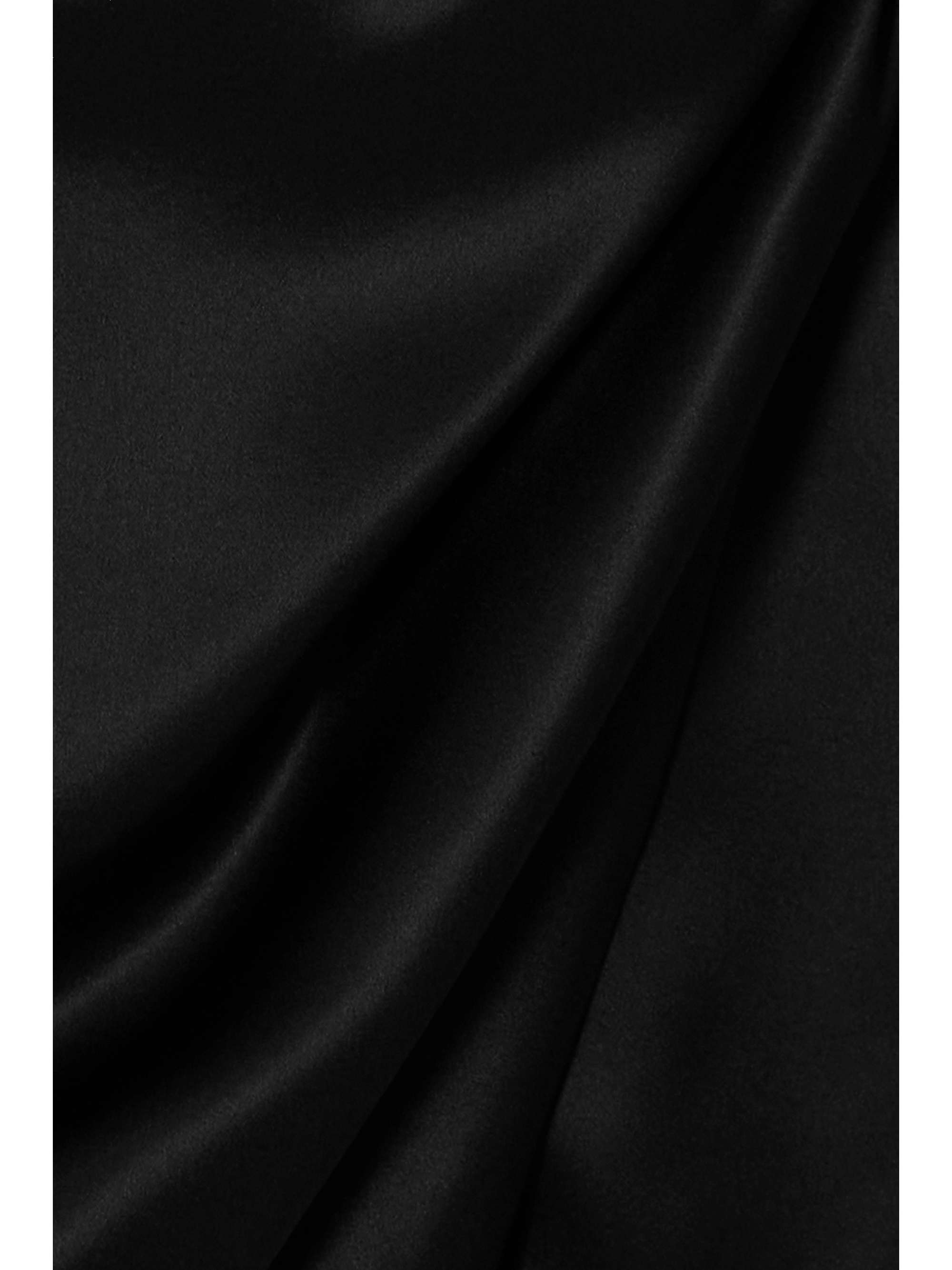 ALESSANDRA RICH Draped crystal-embellished stretch-velvet and silk-satin mini dress