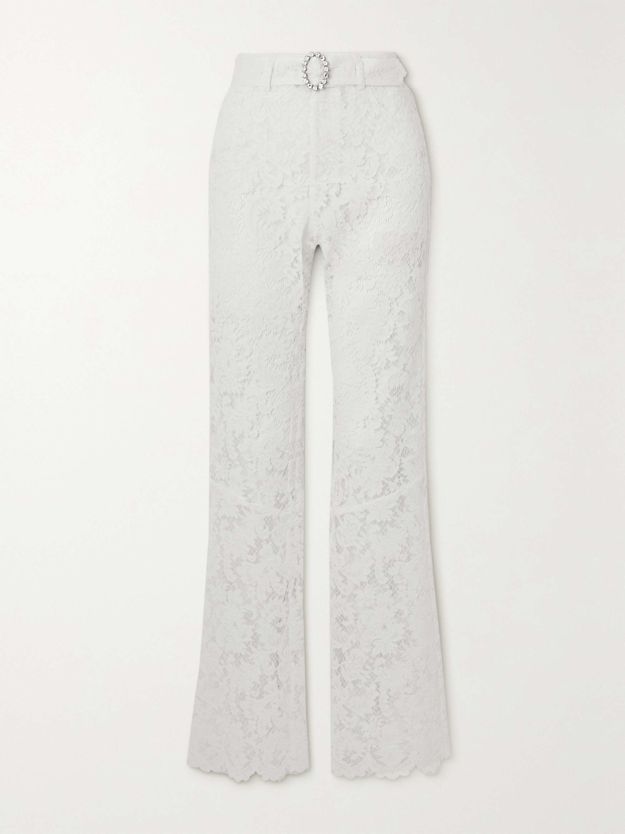 Lace flared cheap trousers