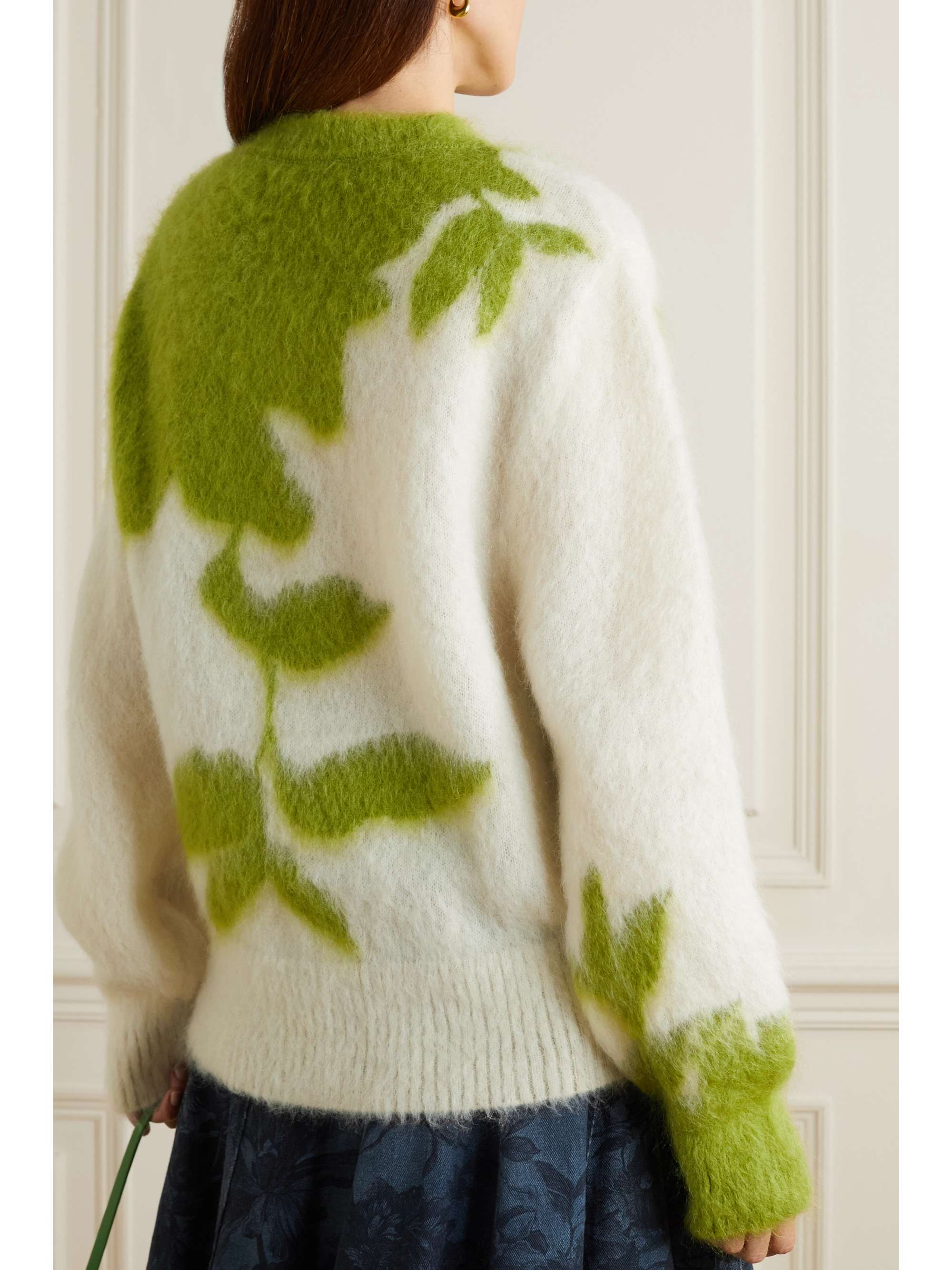 ERDEM Salma intarsia mohair-blend sweater