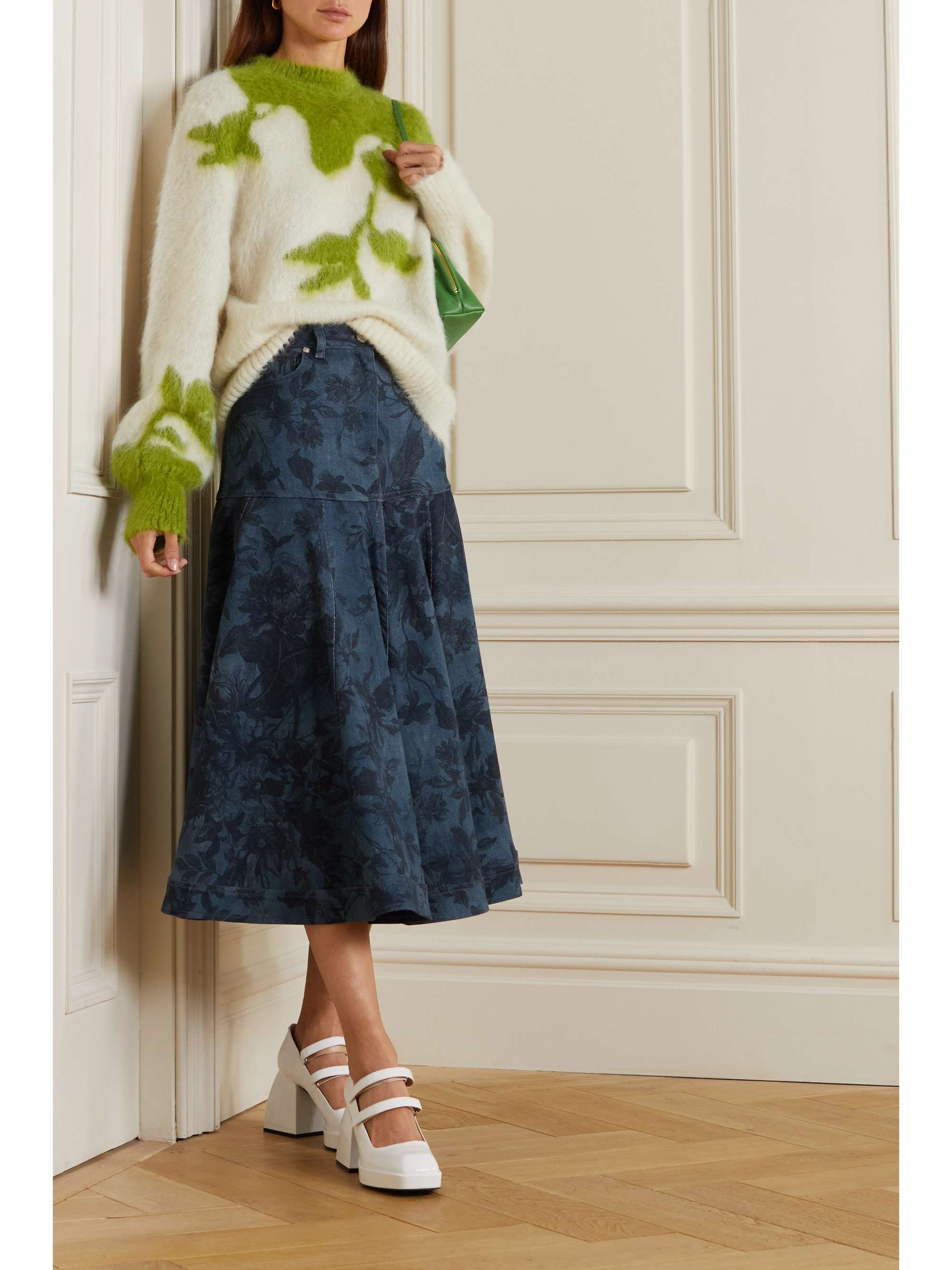 ERDEM Salma intarsia mohair-blend sweater