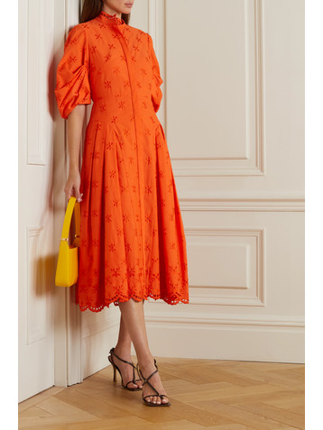 Erdem Zelda broderie anglaise poplin midi dress
