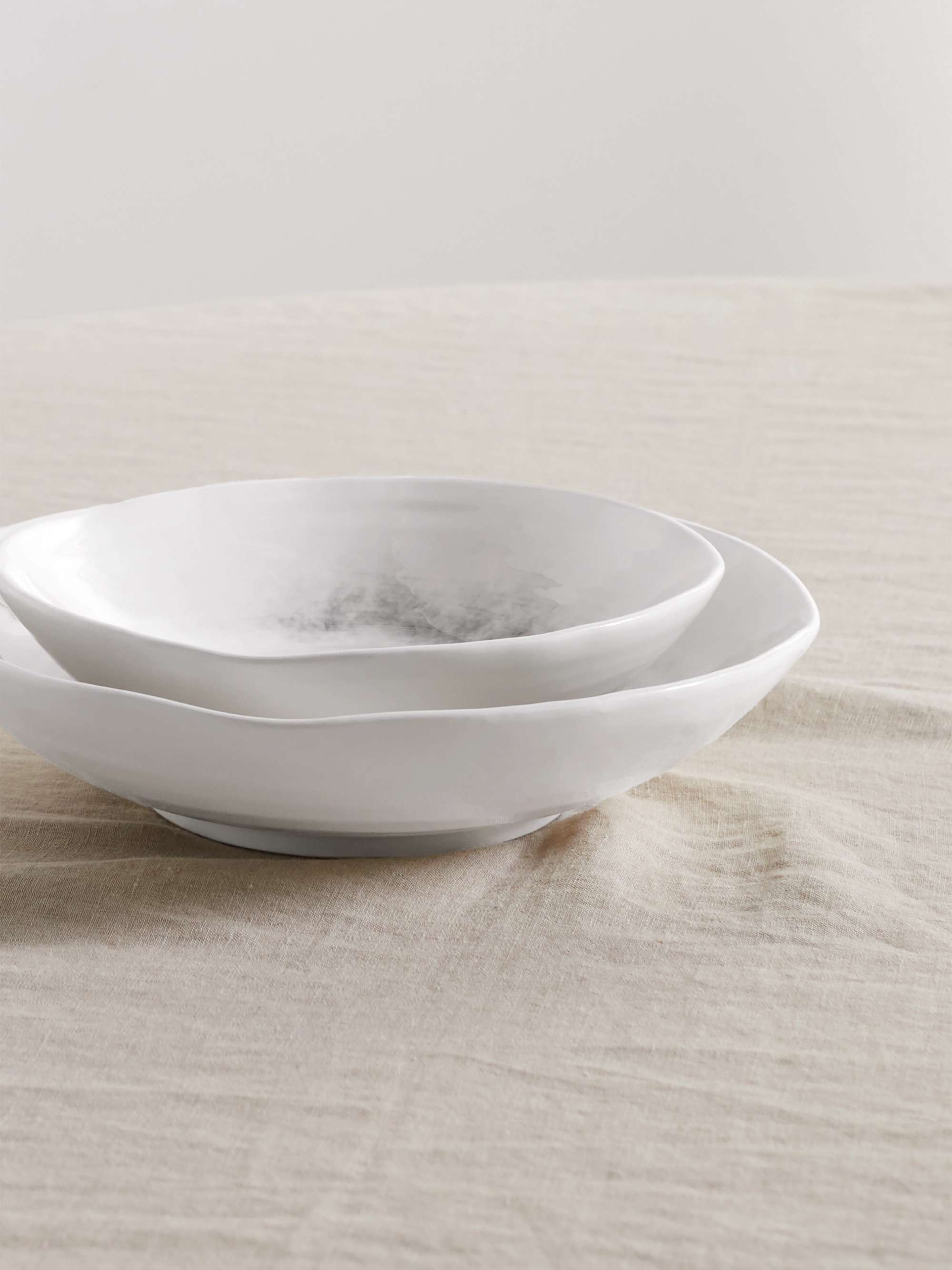 BRUNELLO CUCINELLI Set of two glazed ceramic bowls