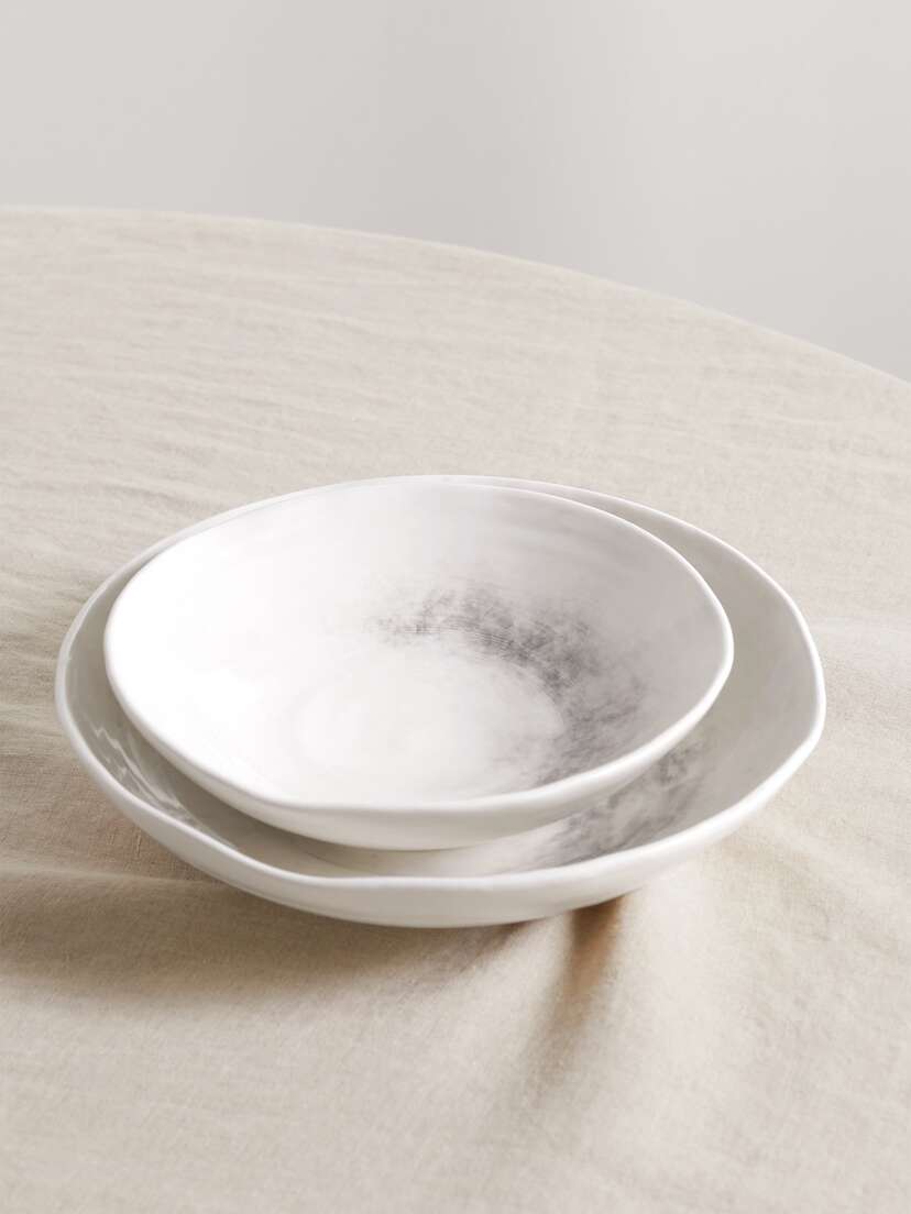 Brunello Cucinelli Set Of Two Glazed Ceramic Bowls