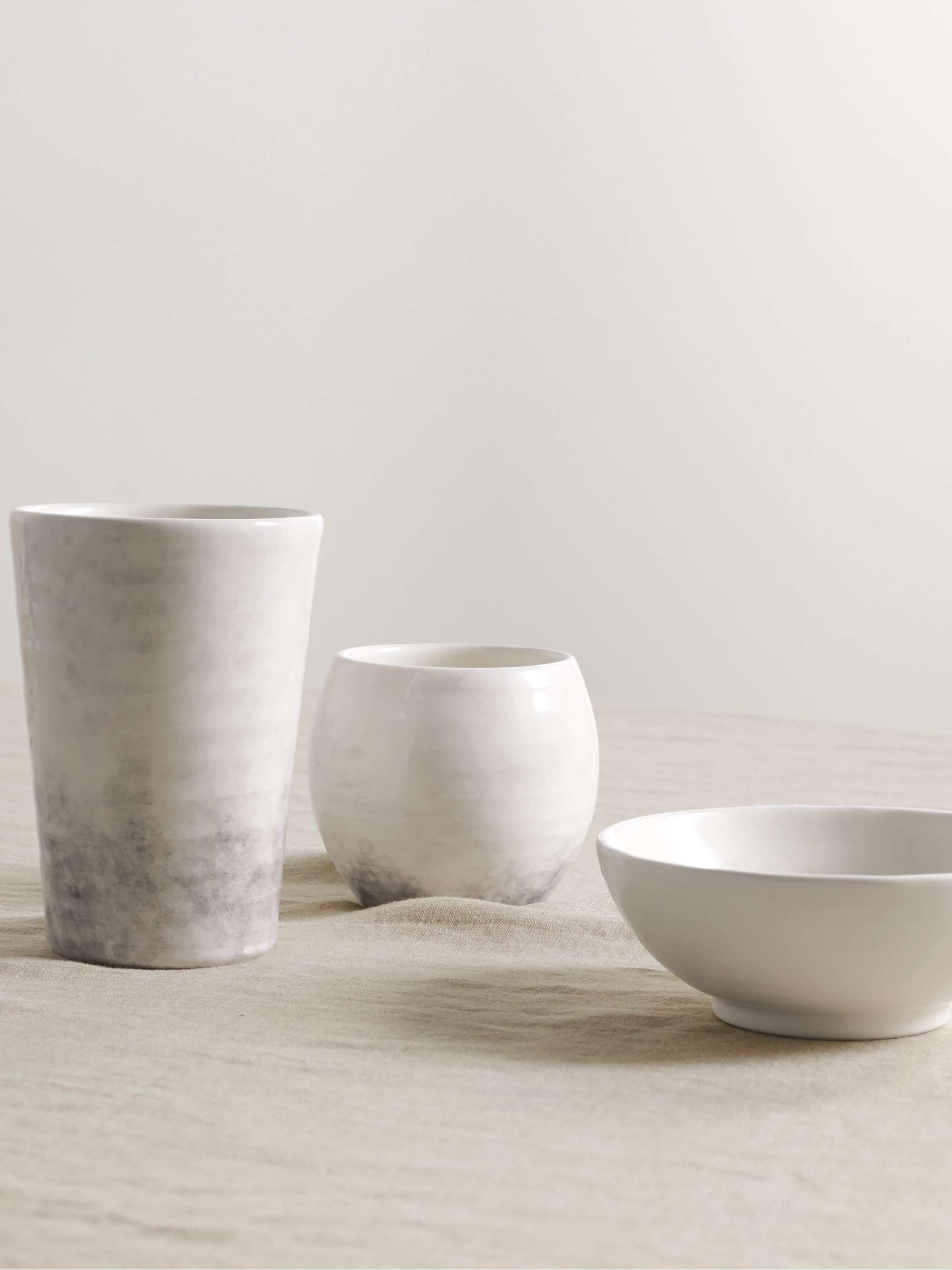 BRUNELLO CUCINELLI Set of three ceramic bowls