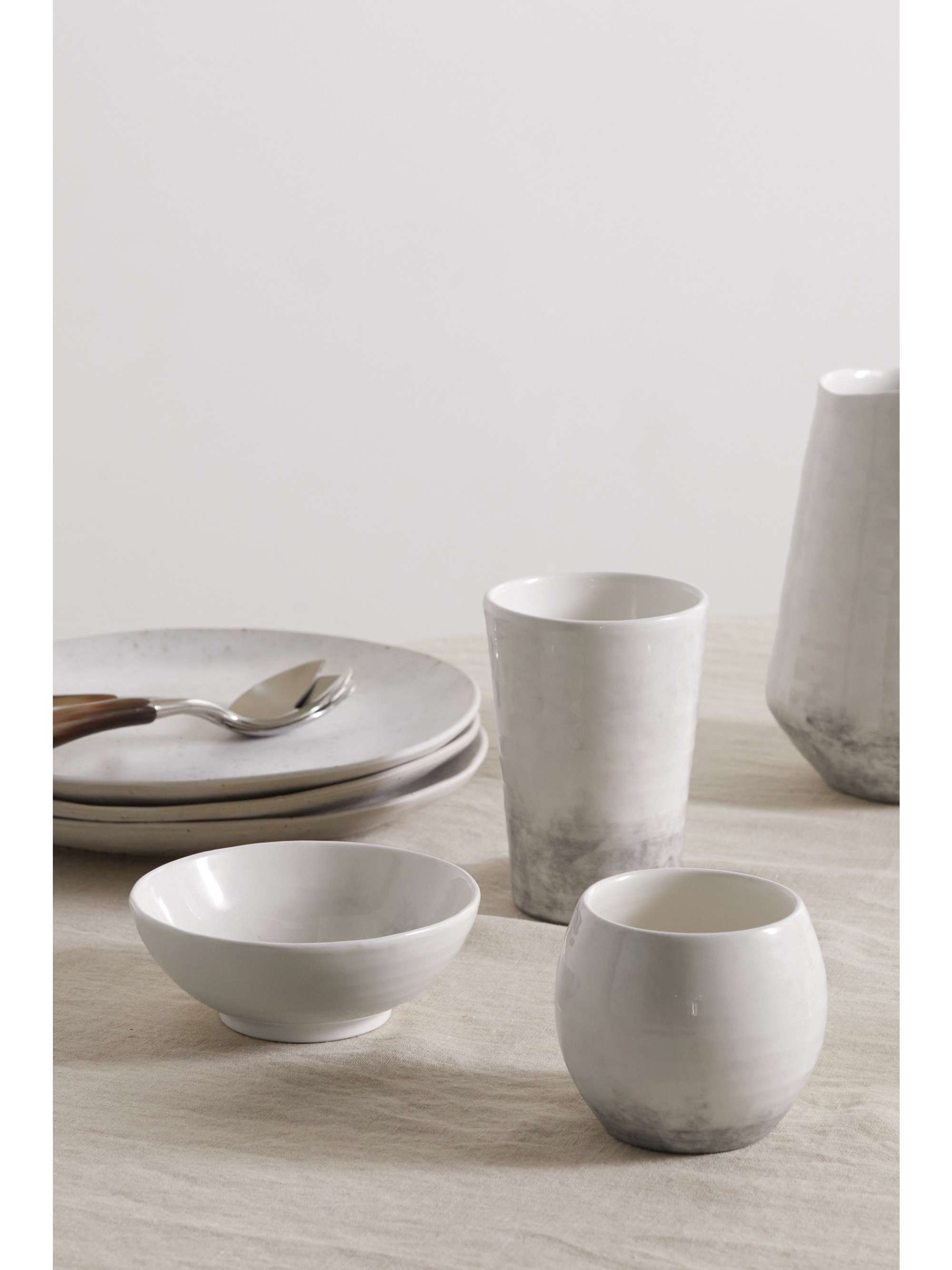 BRUNELLO CUCINELLI Set of three ceramic bowls