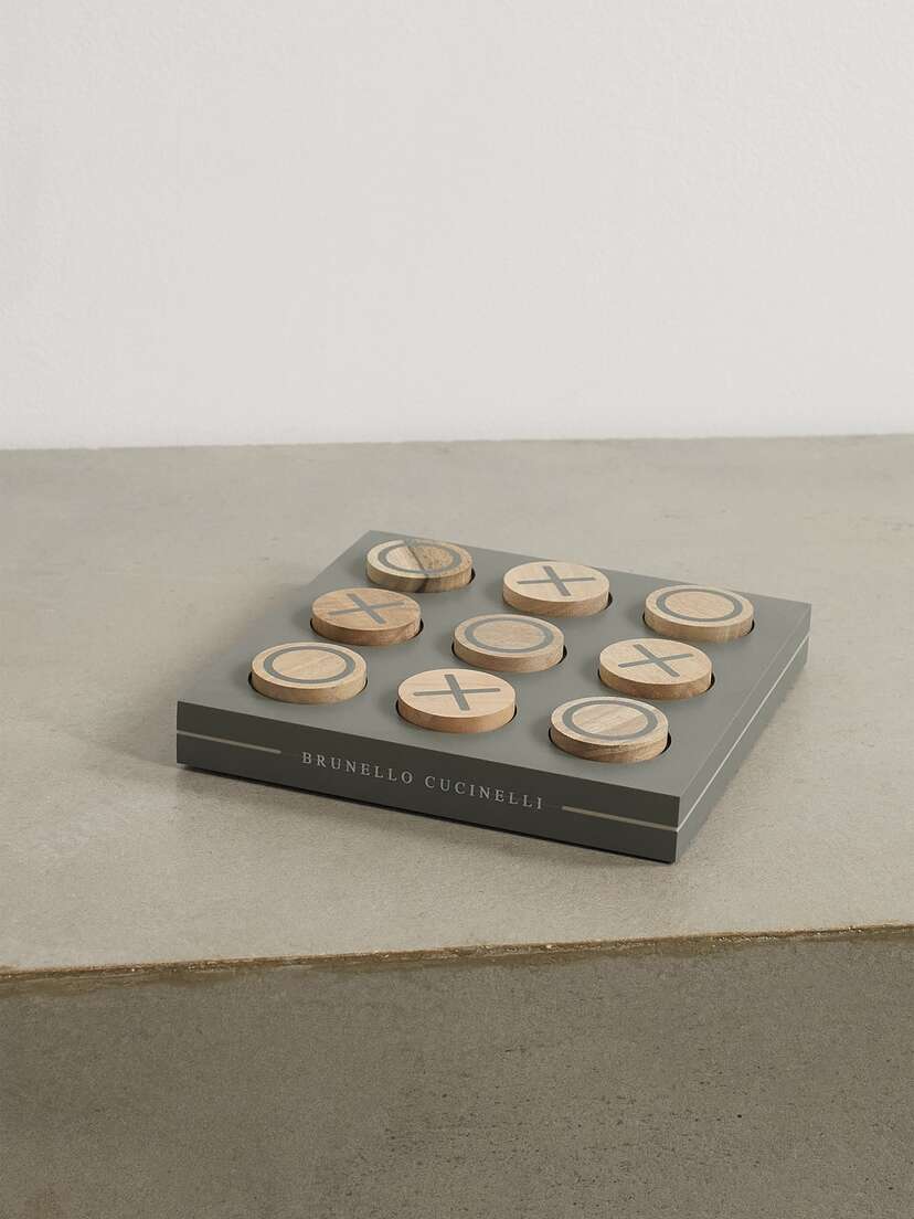 Brunello Cucinelli Walnut Wood And Krion Noughts And Crosses Set