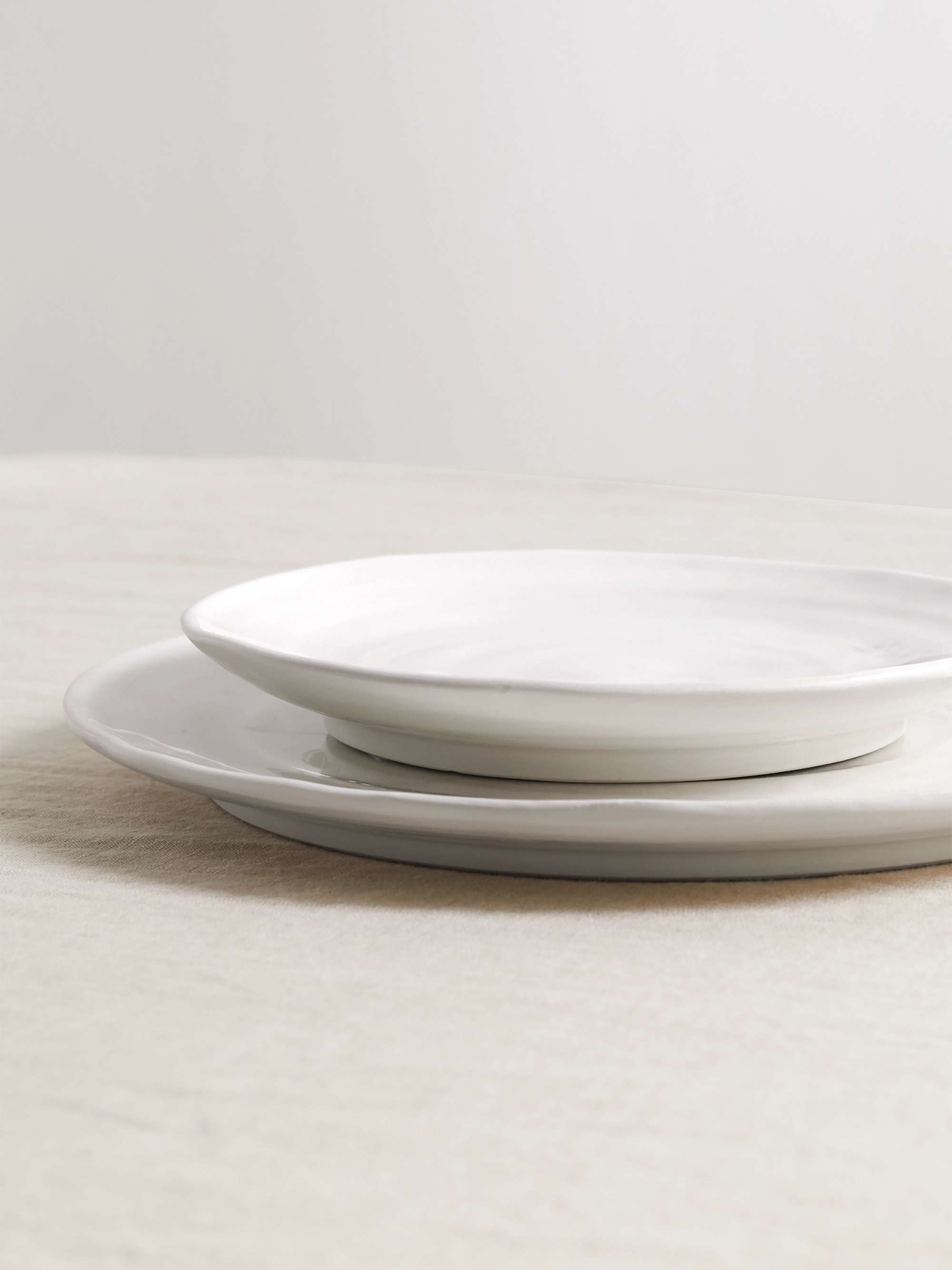 BRUNELLO CUCINELLI Set of two glazed ceramic plates
