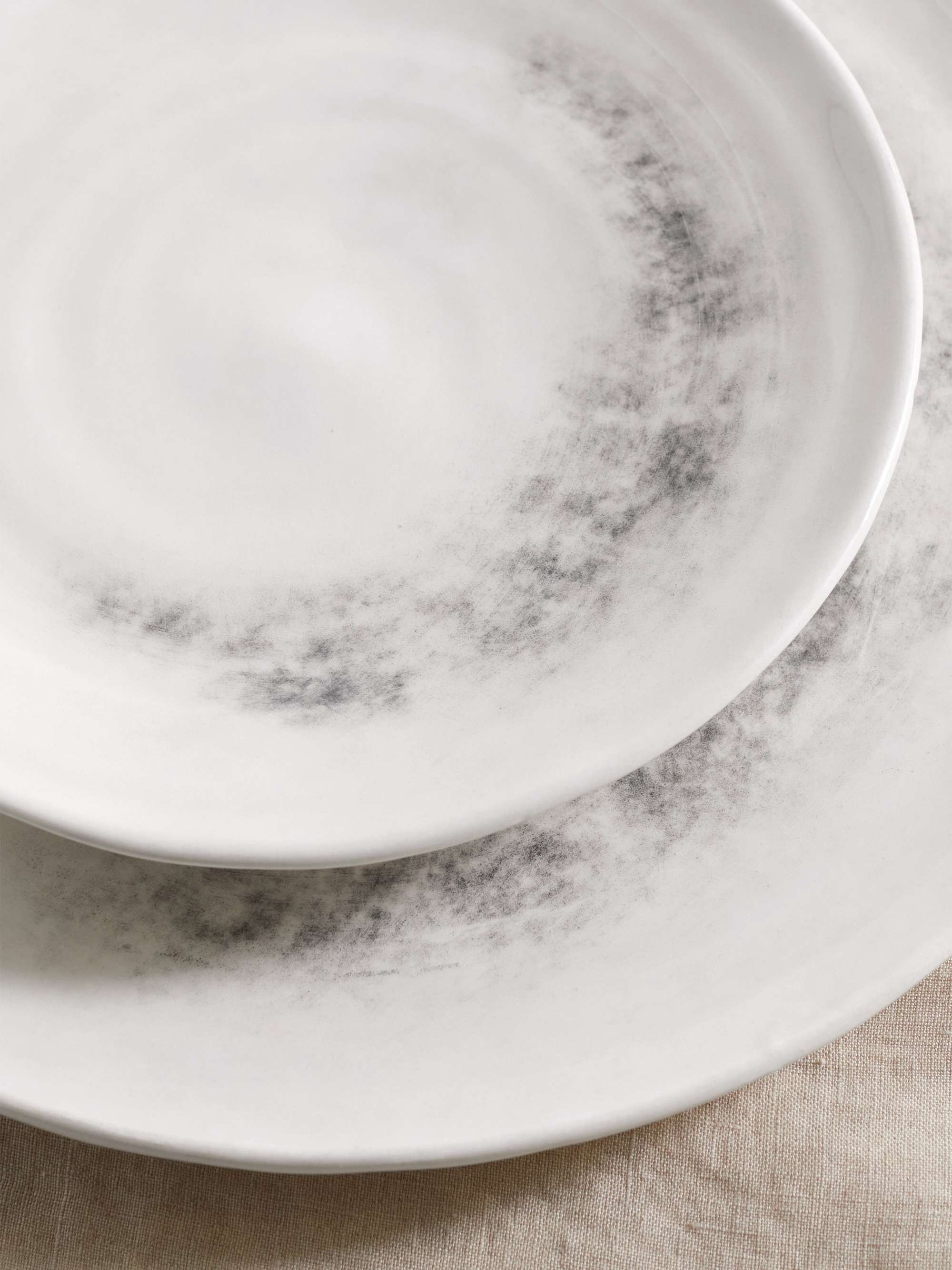 BRUNELLO CUCINELLI Set of two glazed ceramic plates