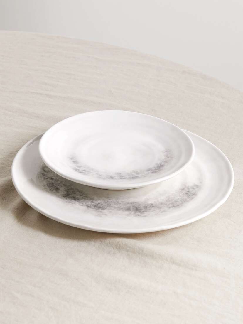 Brunello Cucinelli Set Of Two Glazed Ceramic Plates