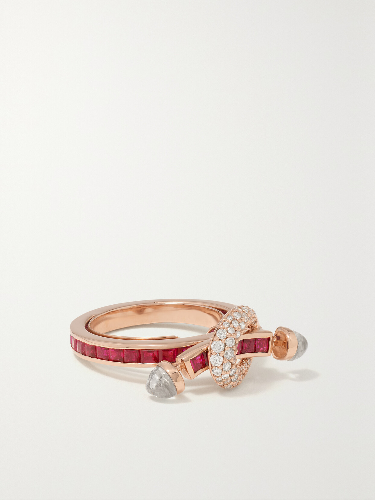 Ananya Chakra 18-karat Rose Gold Multi-stone Ring